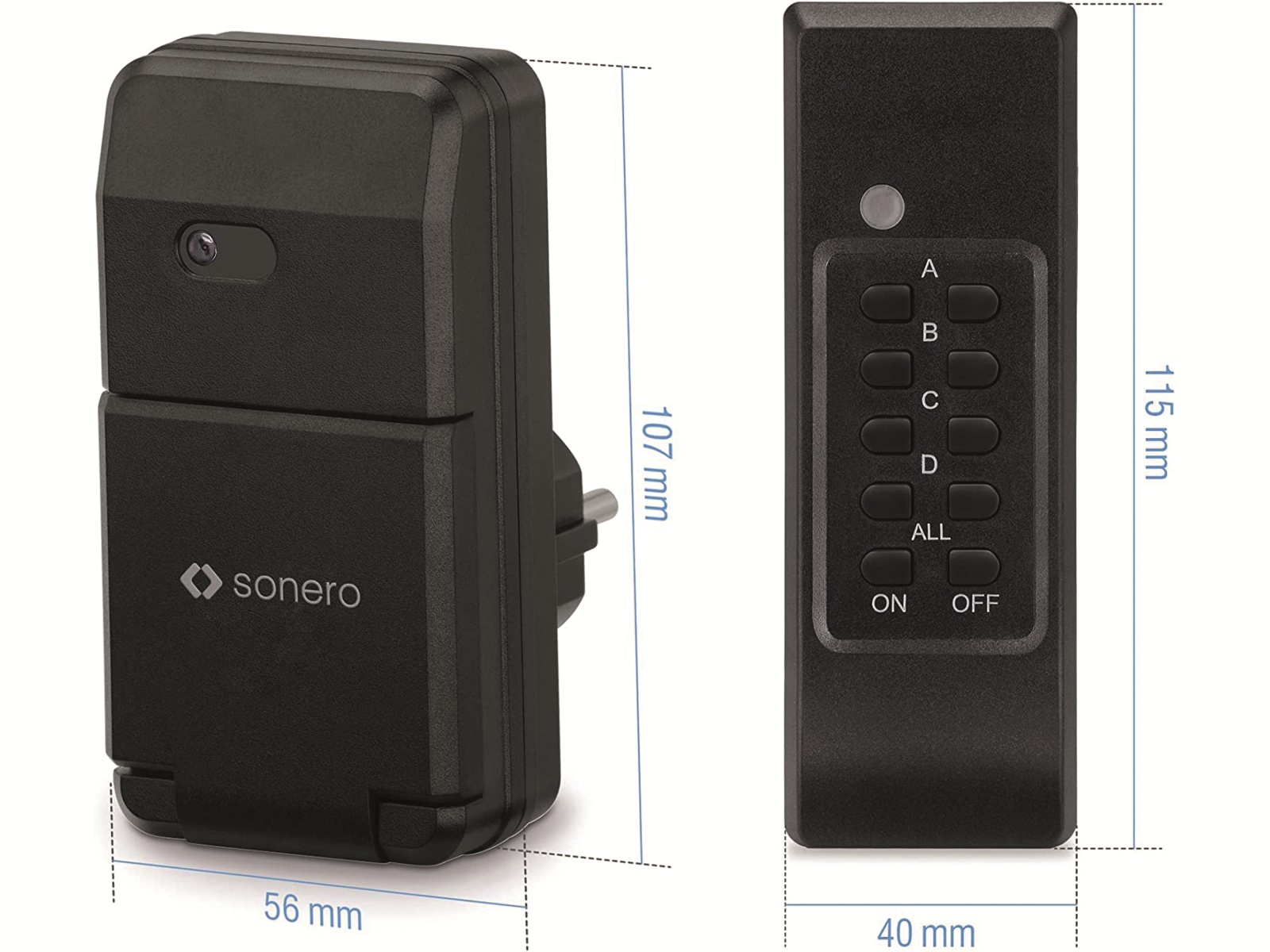 SONERO Funksteckdosen-Set S-RCS301, Outdoor SONERO Funksteckdosen-Set S-RCS301, Outdoor