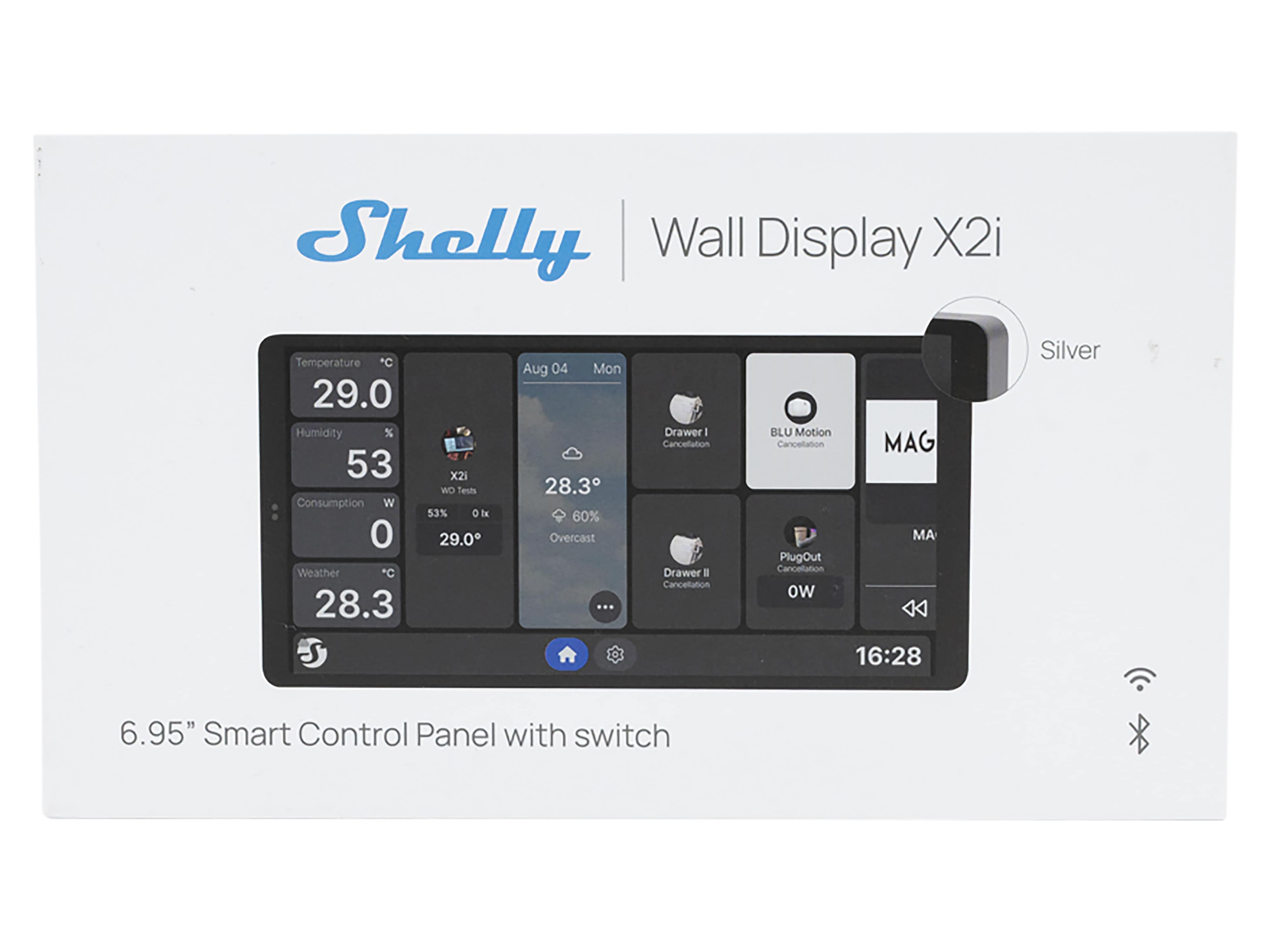 SHELLY Wanddisplay Wall Display X2i, silber SHELLY Wanddisplay Wall Display X2i, silber