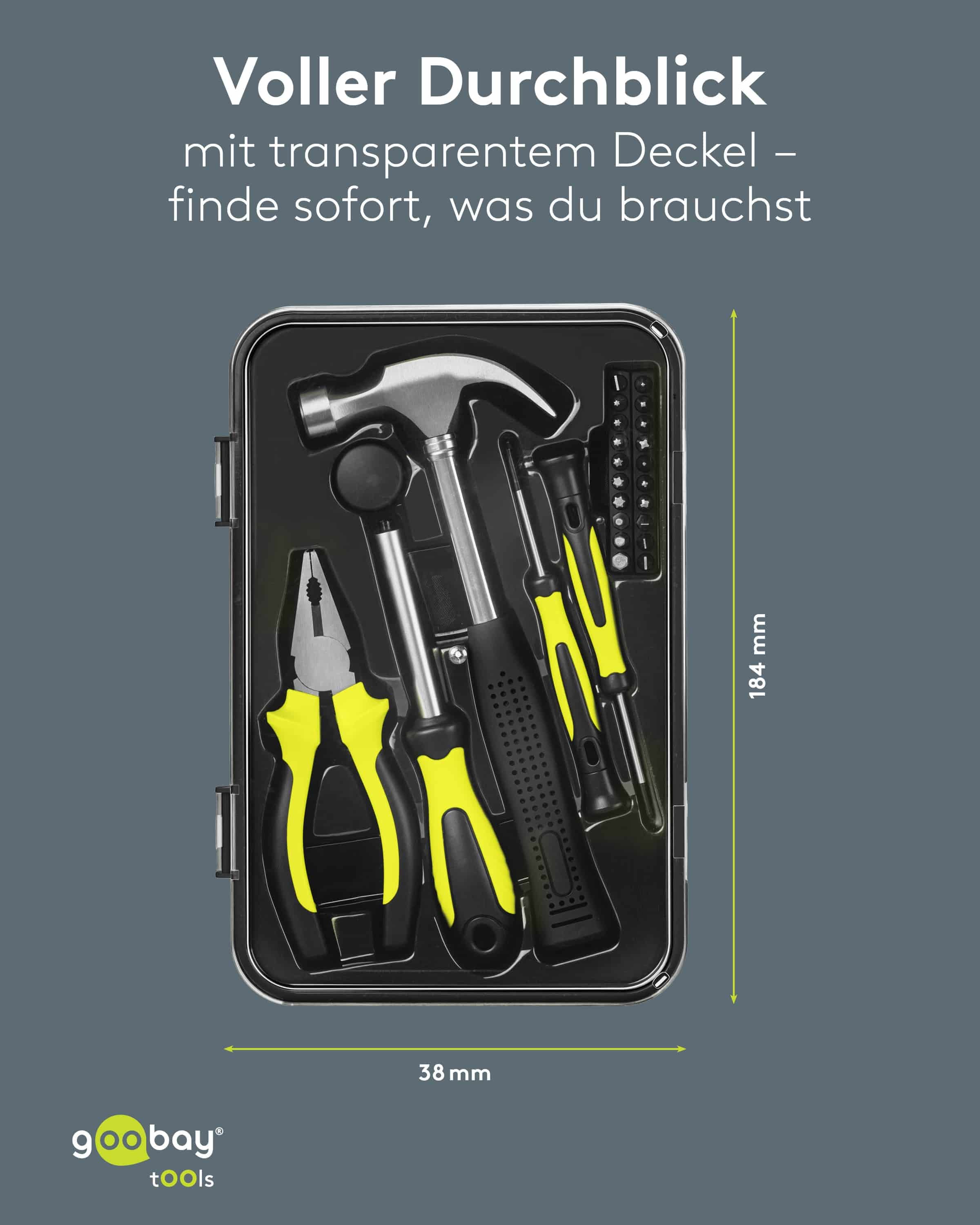 GOOBAY TOOLS Werkzeug-Set Starter, 77845, 26-teilig GOOBAY TOOLS Werkzeug-Set Starter, 77845, 26-teilig
