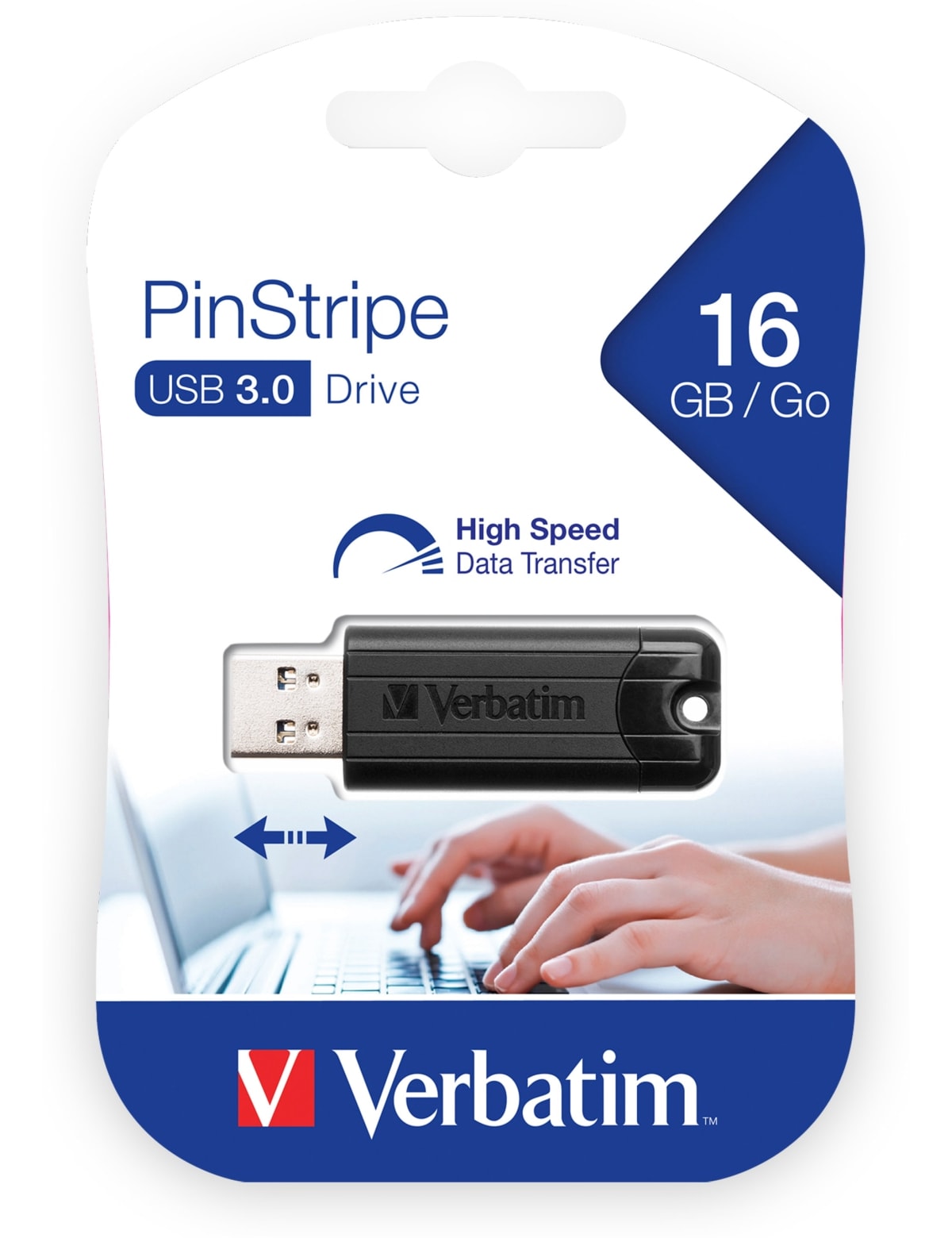 VERBATIM USB3.0 Stick PinStripe, 16 GB