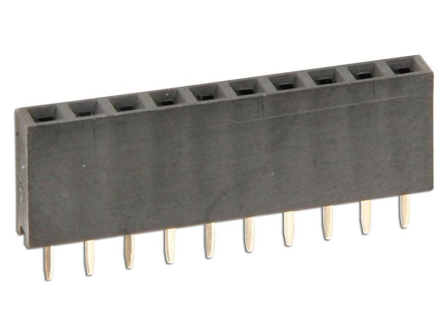 CONNFLY ELECTRONIC Buchsenleiste, vergoldet, 1x 10-polig