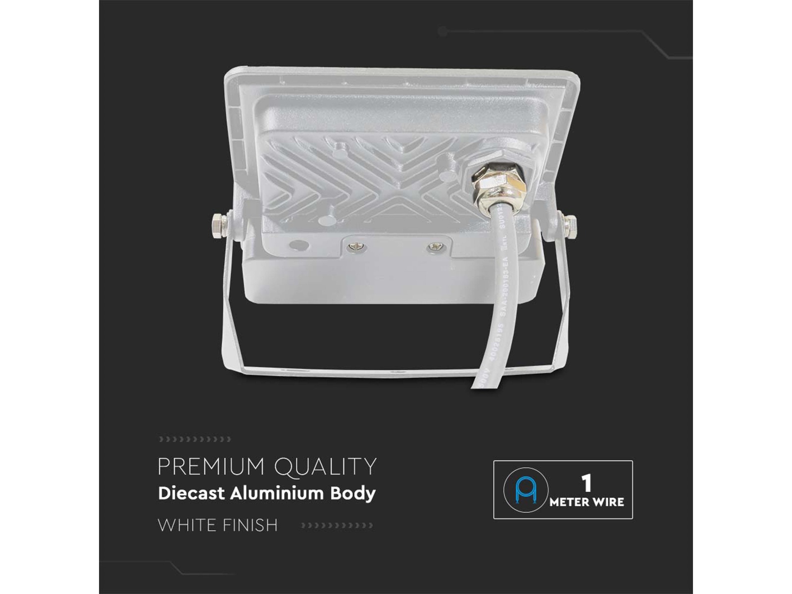 V-TAC LED-Fluter, Bewegungsmelder VT-118S-1 (20294) EEK: F, 10W, 735 lm, 6500K, weiß V-TAC LED-Fluter, Bewegungsmelder VT-118S-1 (20294) EEK: F, 10W, 735 lm, 6500K, weiß