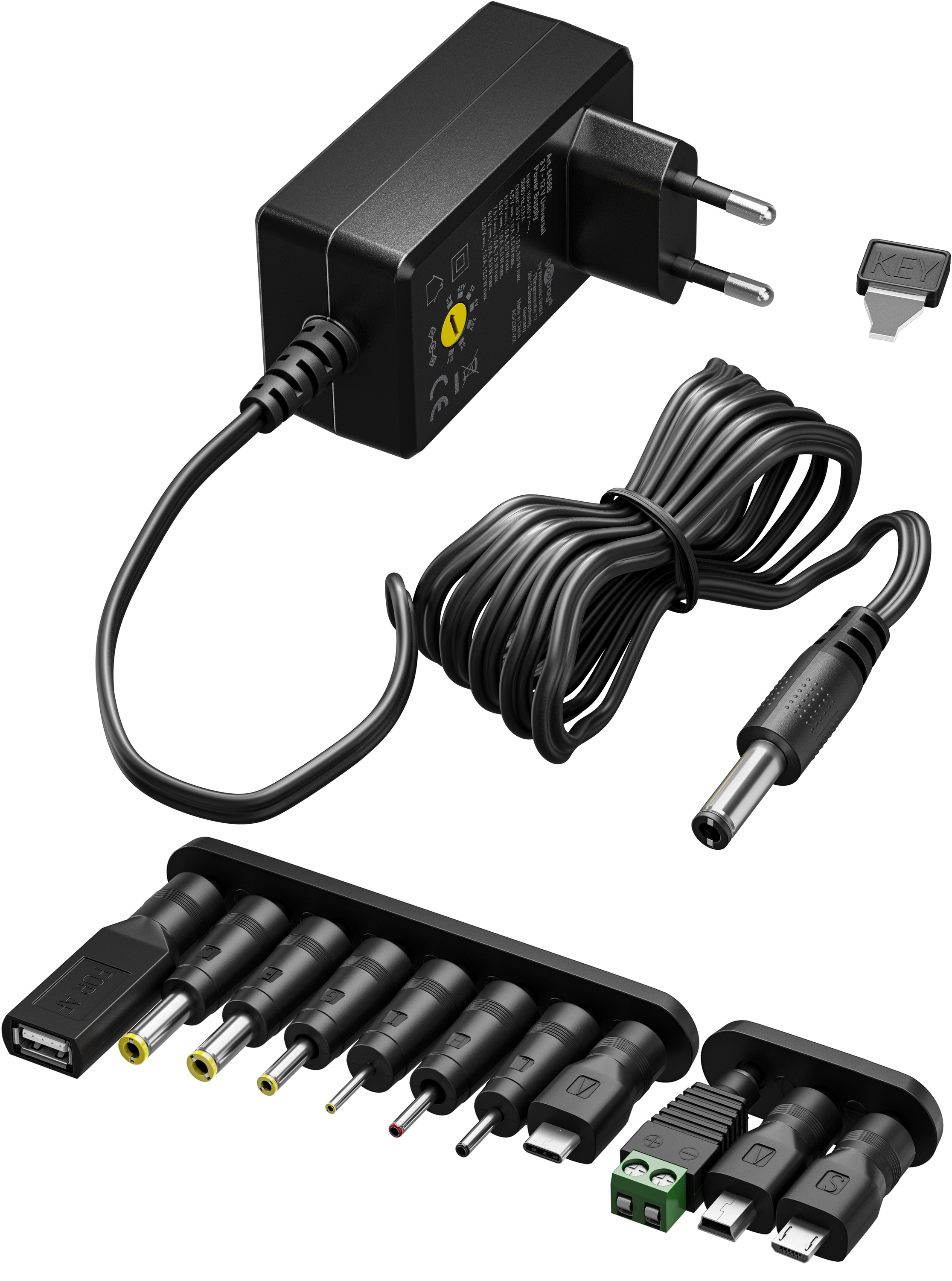 GOOBAY Universal-Netzteil 64571, 3...12 V-/7,2 W, 11-Adapter, inkl. USB-Adapter GOOBAY Universal-Netzteil 64571, 3...12 V-/7,2 W, 11-Adapter, inkl. USB-Adapter