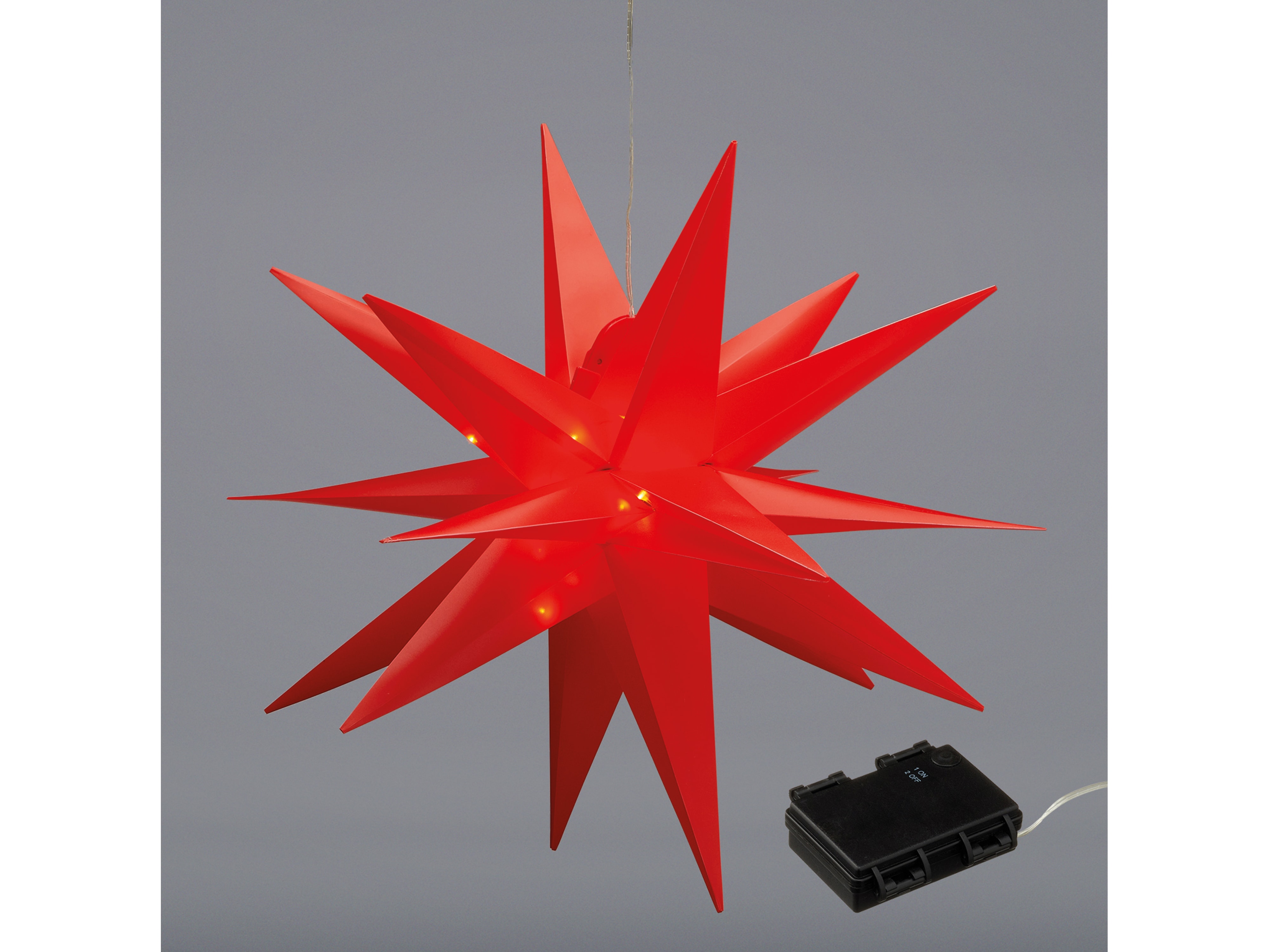 LED-Stern, 15 LEDs, 35 cm, Outdoor, faltbar, rot LED-Stern, 15 LEDs, 35 cm, Outdoor, faltbar, rot