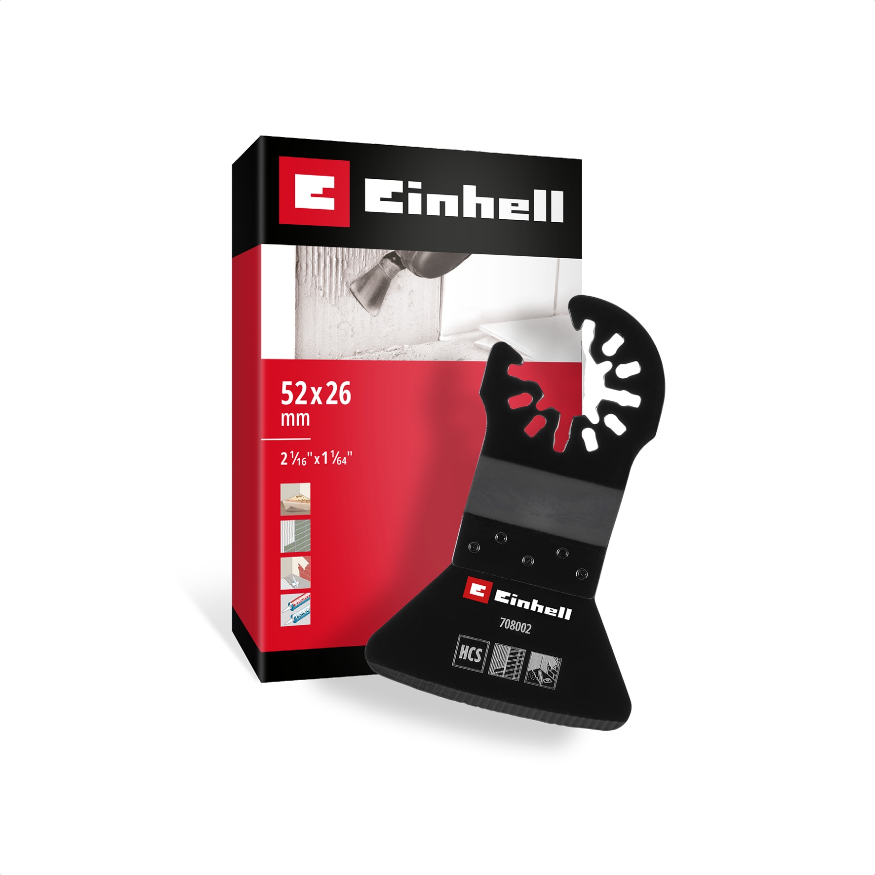 EINHELL Schaber, 708002, HCS, Starr, 52 mm EINHELL Schaber, 708002, HCS, Starr, 52 mm