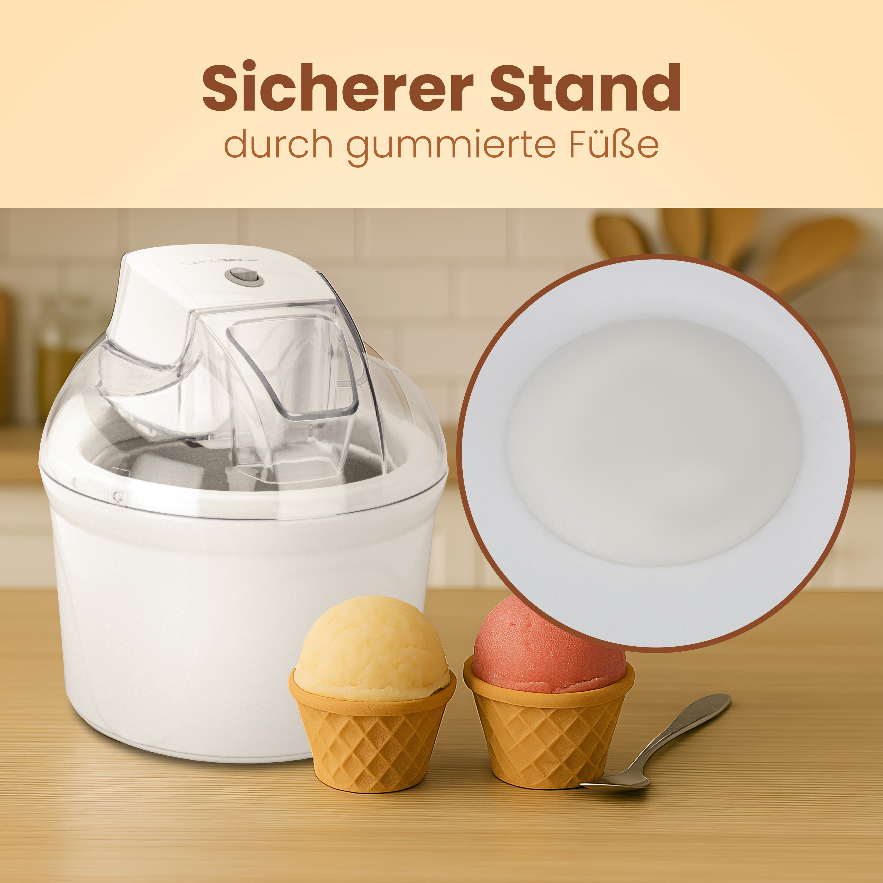 CLATRONIC Eismaschine ICM 3764, 1,5L, mit Kältespeicher, inkl. Rezepten CLATRONIC Eismaschine ICM 3764, 1,5L, mit Kältespeicher, inkl. Rezepten