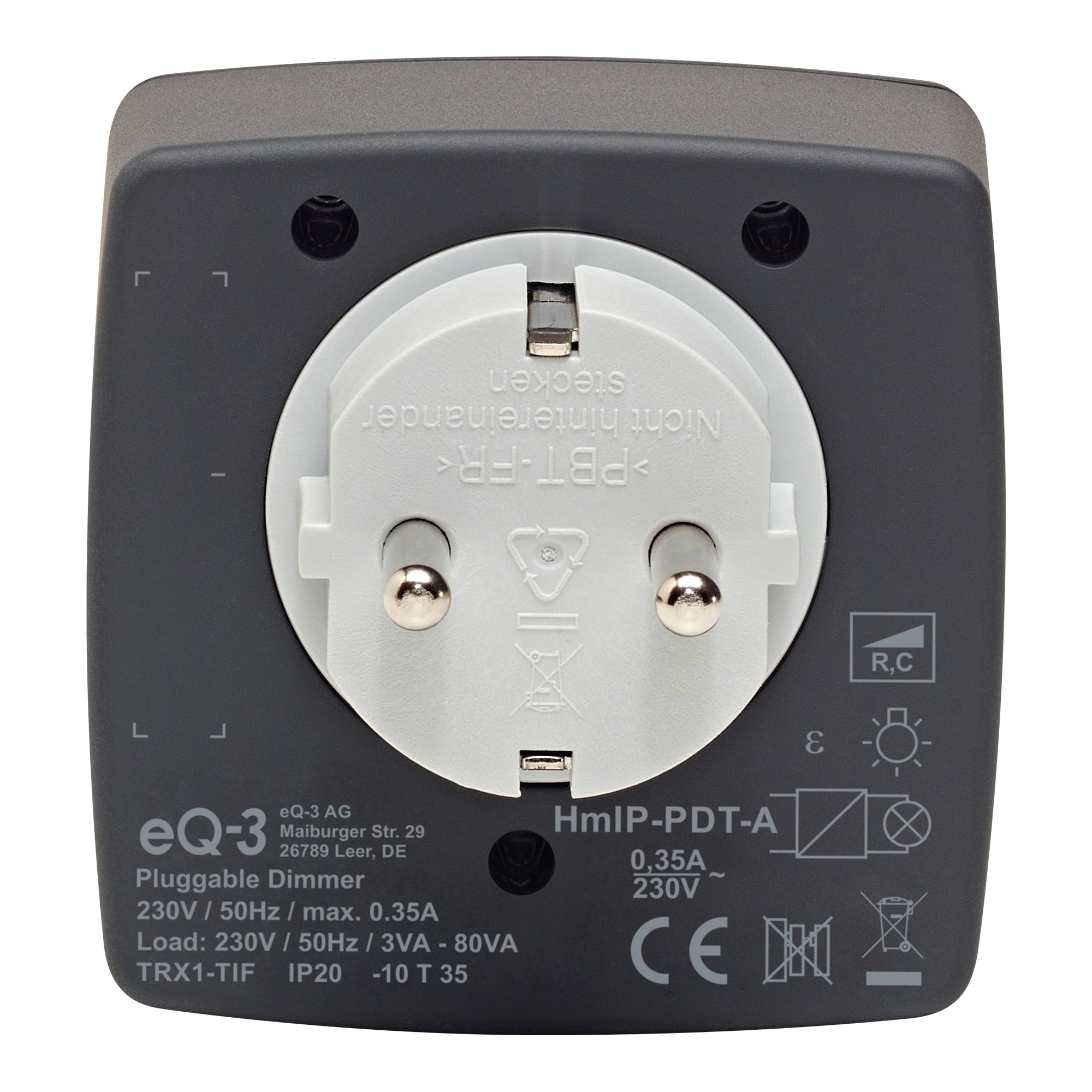 HOMEMATIC IP 161621A0, Dimmer-Steckdose, Phasenabschnitt, anthrazit HOMEMATIC IP 161621A0, Dimmer-Steckdose, Phasenabschnitt, anthrazit