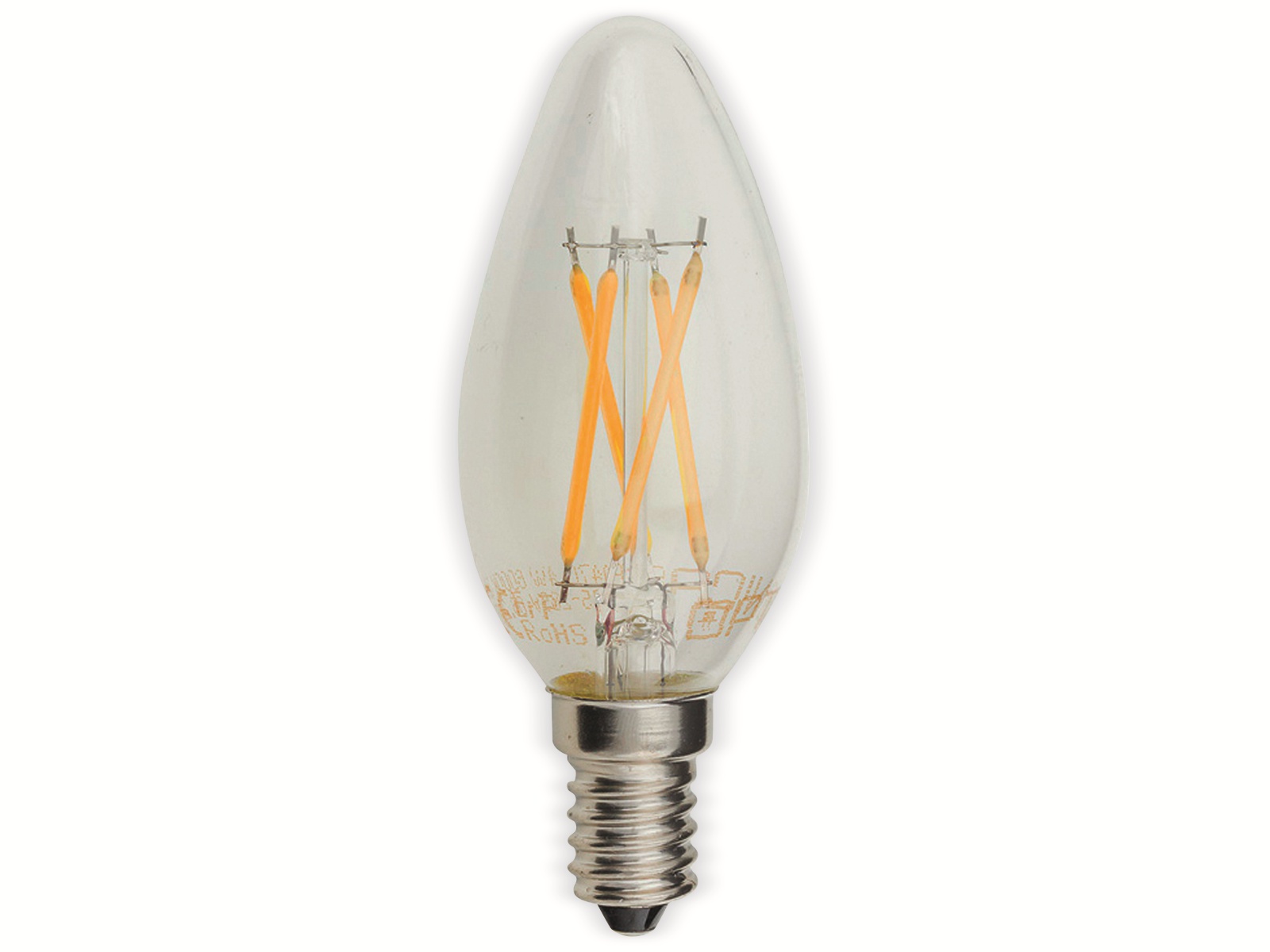 OPTONICA LED-Lampe 1472, E14 EEK F, C35, 4 W, 400 lm, 2700 K OPTONICA LED-Lampe 1472, E14 EEK F, C35, 4 W, 400 lm, 2700 K