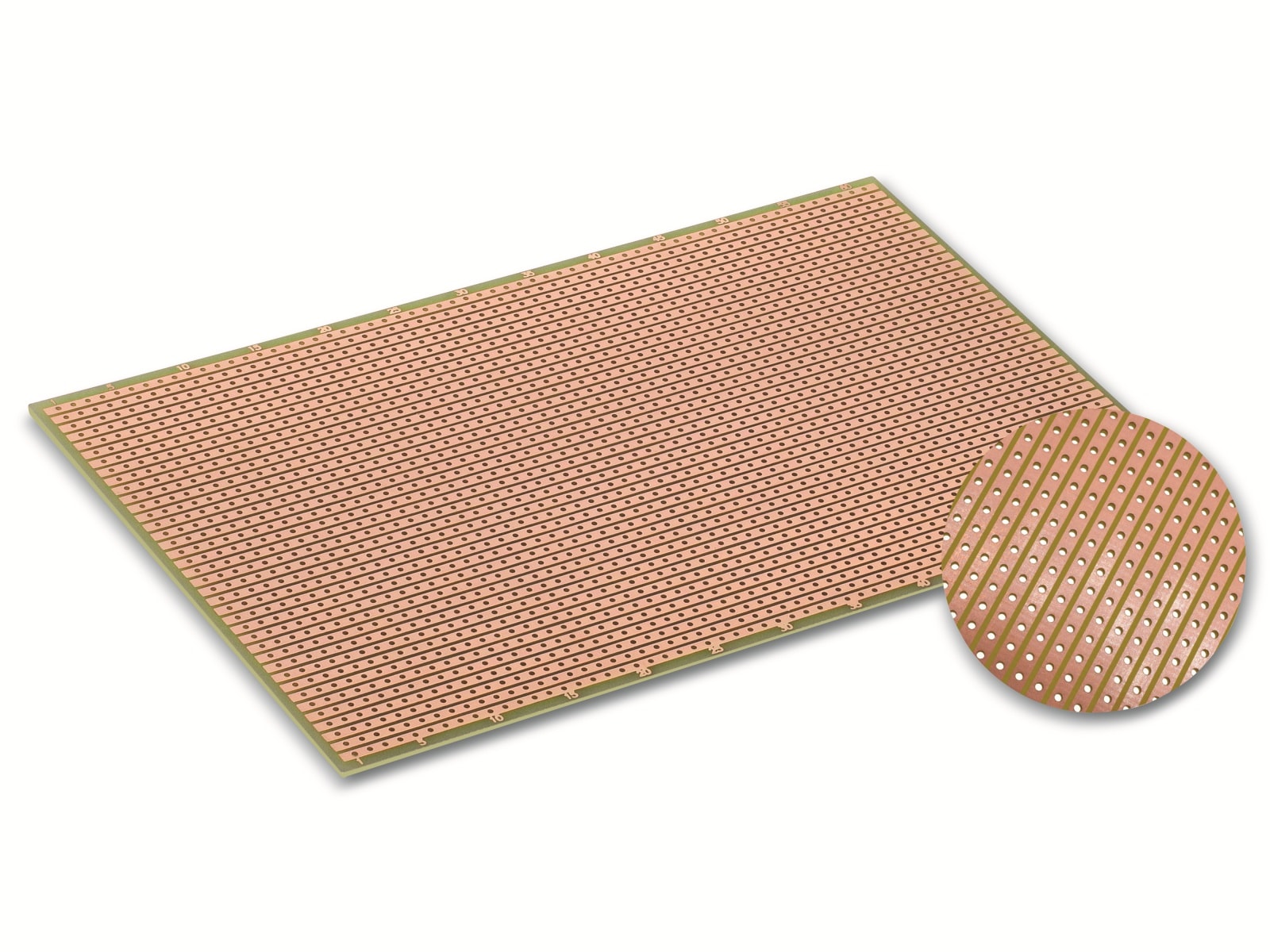 Streifenraster-Platine, FR4, Epoxyd, 160x100 mm Streifenraster-Platine, FR4, Epoxyd, 160x100 mm