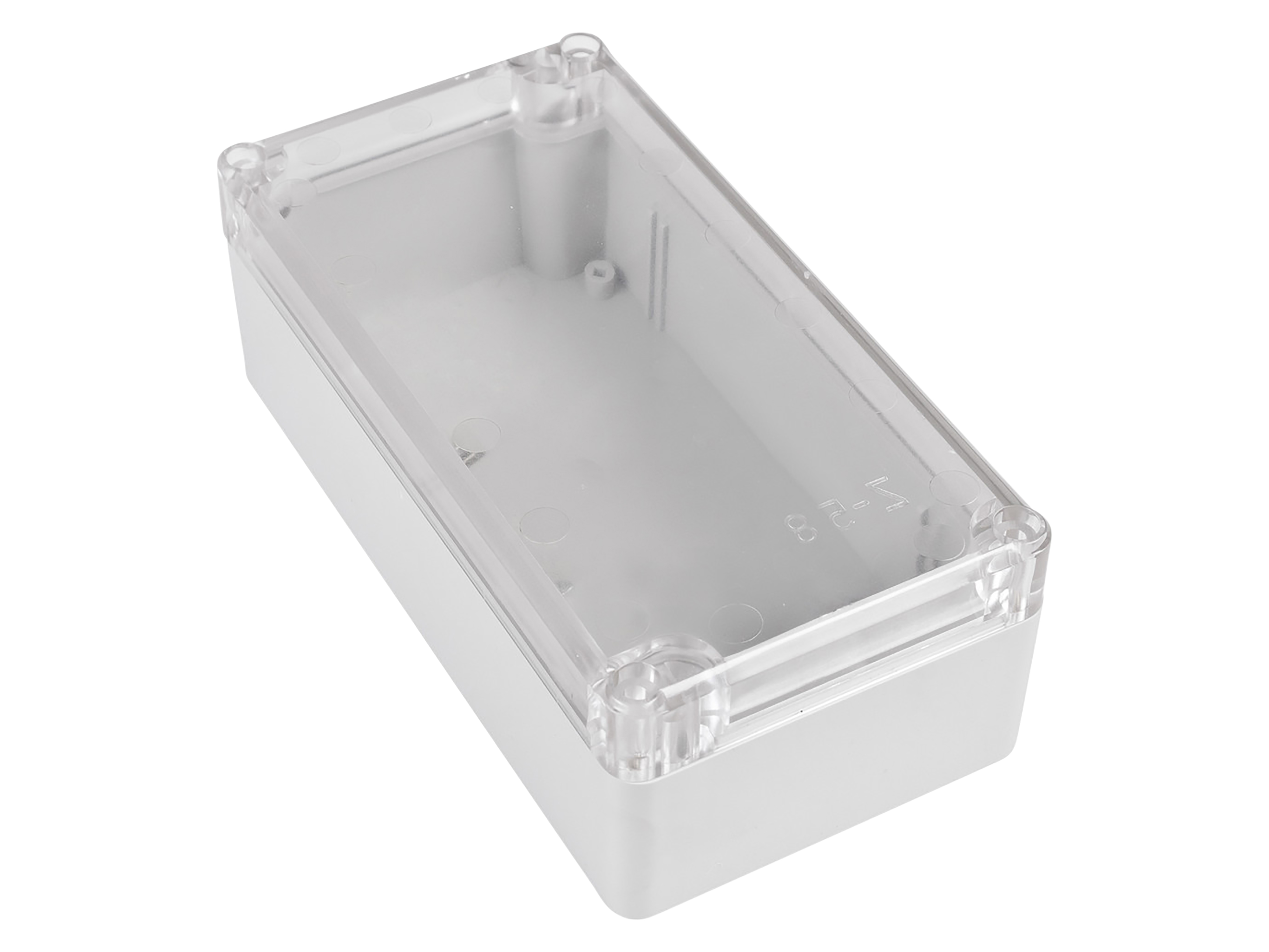 POLLIN ABS-Gehäuse 4U63160806437, 158x82x55 mm, IP65, Glasklarer Deckel