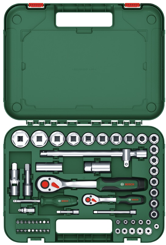 BOSCH Ratschen-Set 1/4" + 1/2", 1600A02Z9G, 56-teilig BOSCH Ratschen-Set 1/4" + 1/2", 1600A02Z9G, 56-teilig