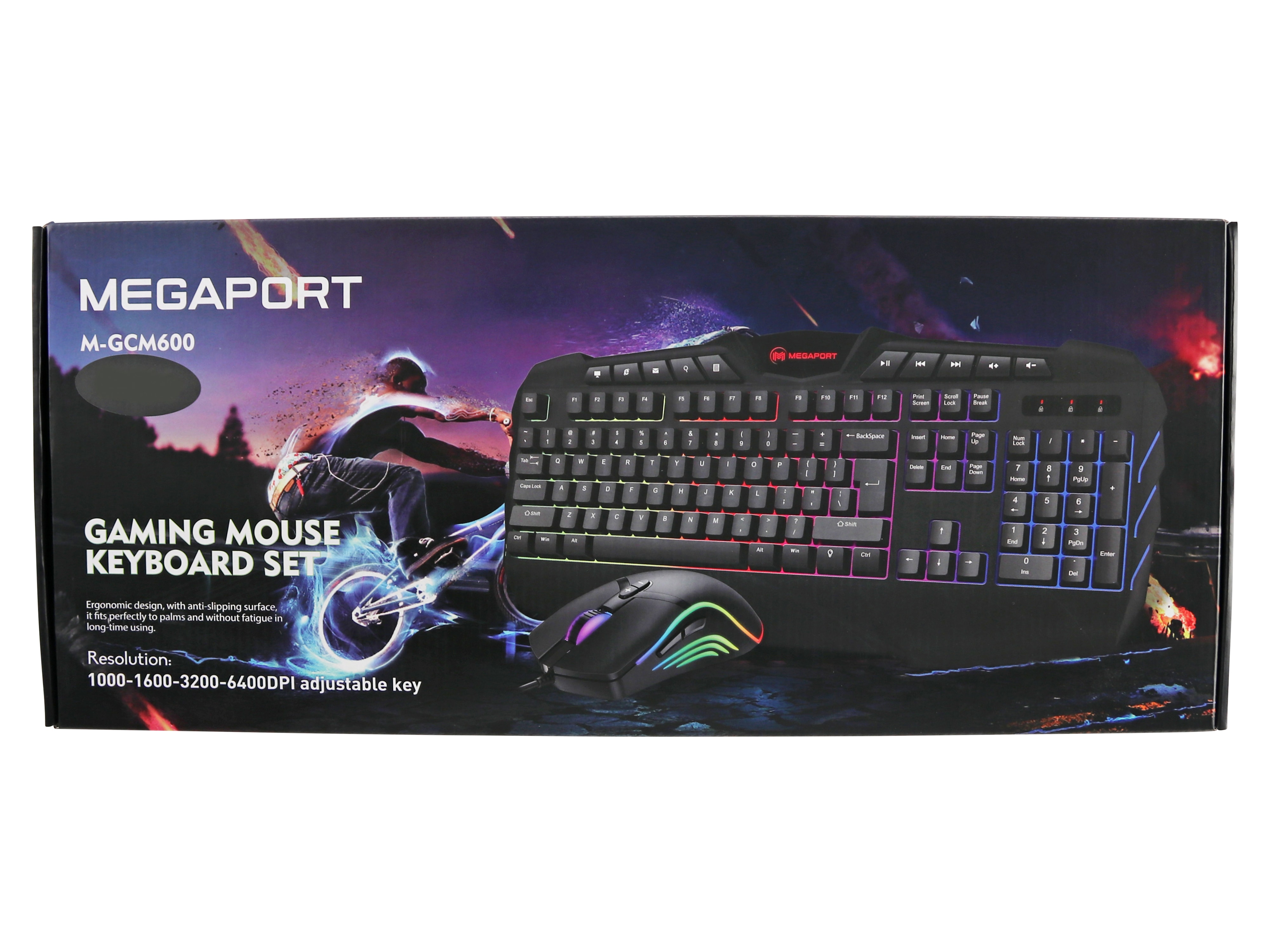 Tastatur/Maus-Set, MEGAPORT, M-GCM600, italienisch Tastaturlayout