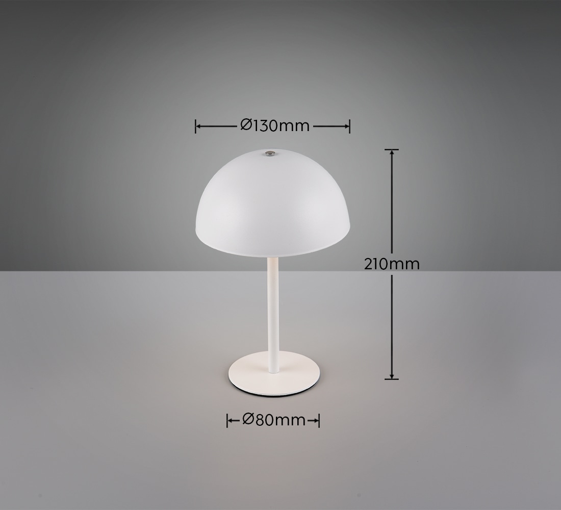 REALITY LED-Akku-Tischleuchte MUNOZ, R54891131, 1,3W, 120lm, 3000K, weiß REALITY LED-Akku-Tischleuchte MUNOZ, R54891131, 1,3W, 120lm, 3000K, weiß