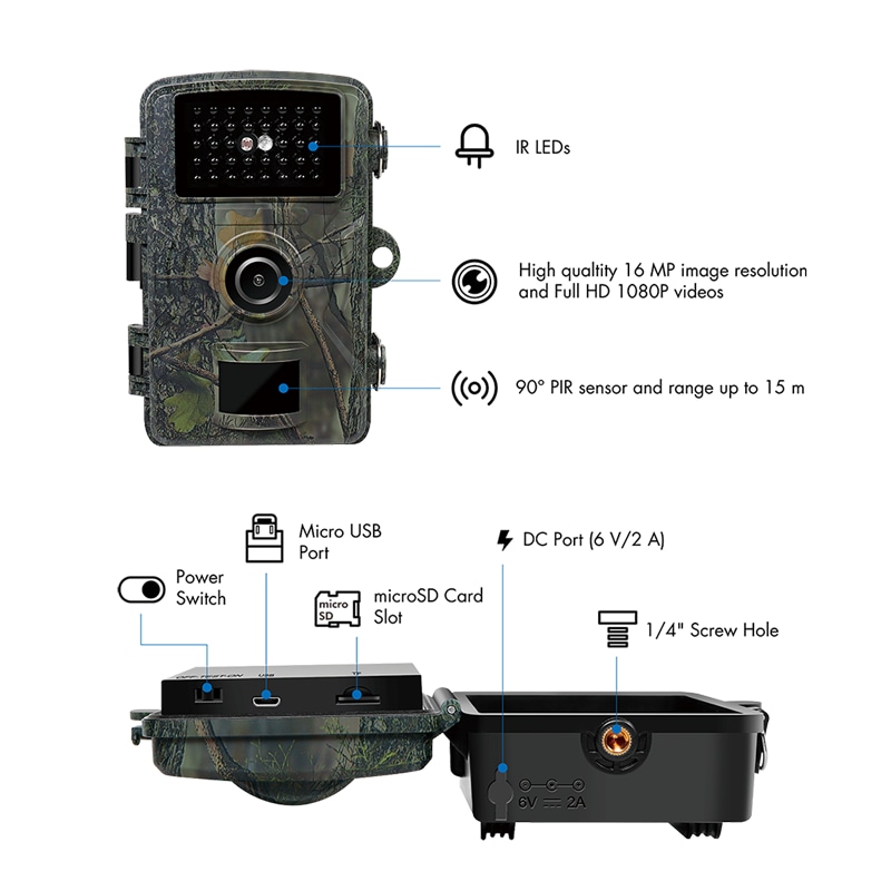 LOGILINK Wildkamera WC0065, 1080p, IP66