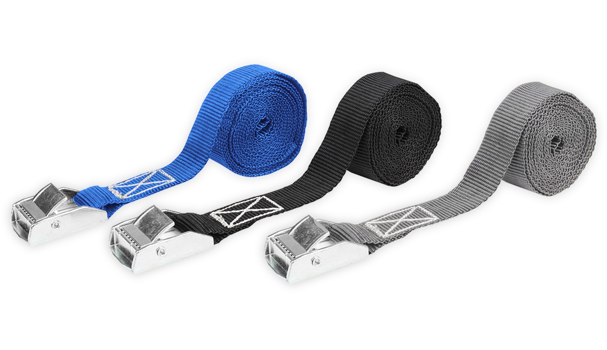 LAS Spanngurt 10321, 250x2,5 cm, mit Klemmverschluss, 250 daN, 2 Stück LAS Spanngurt 10321, 250x2,5 cm, mit Klemmverschluss, 250 daN, 2 Stück