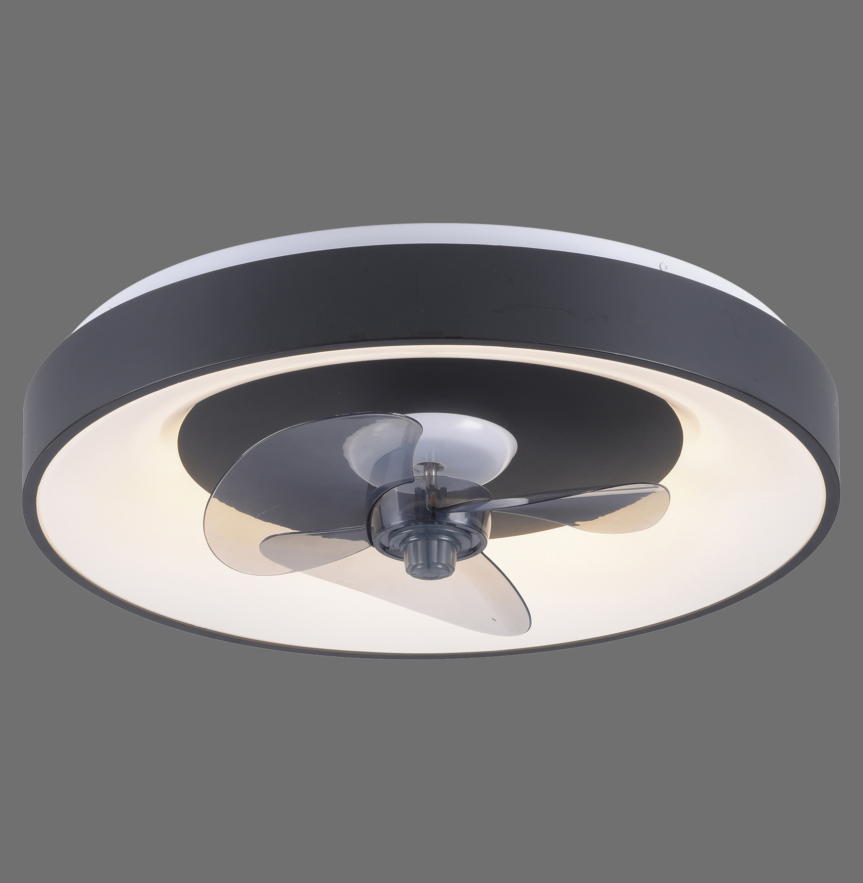 JUST LIGHT LED-Deckenleuchte Venika, mit Ventilator, 36 W, 4250lm, CCT, Ø 48,6 cm