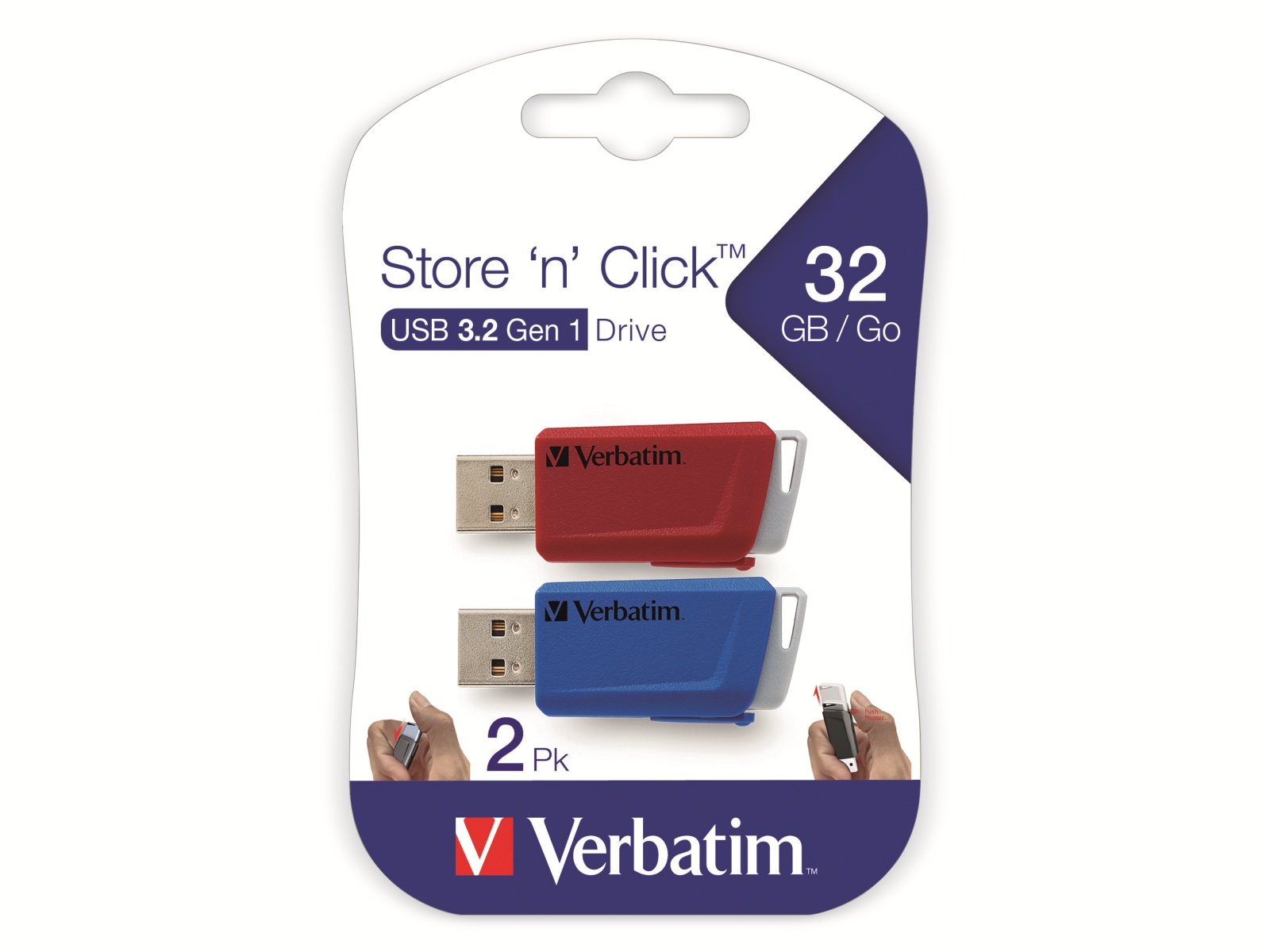 VERBATIM USB-Stick Click, 32 GB, 2er Pack VERBATIM USB-Stick Click, 32 GB, 2er Pack