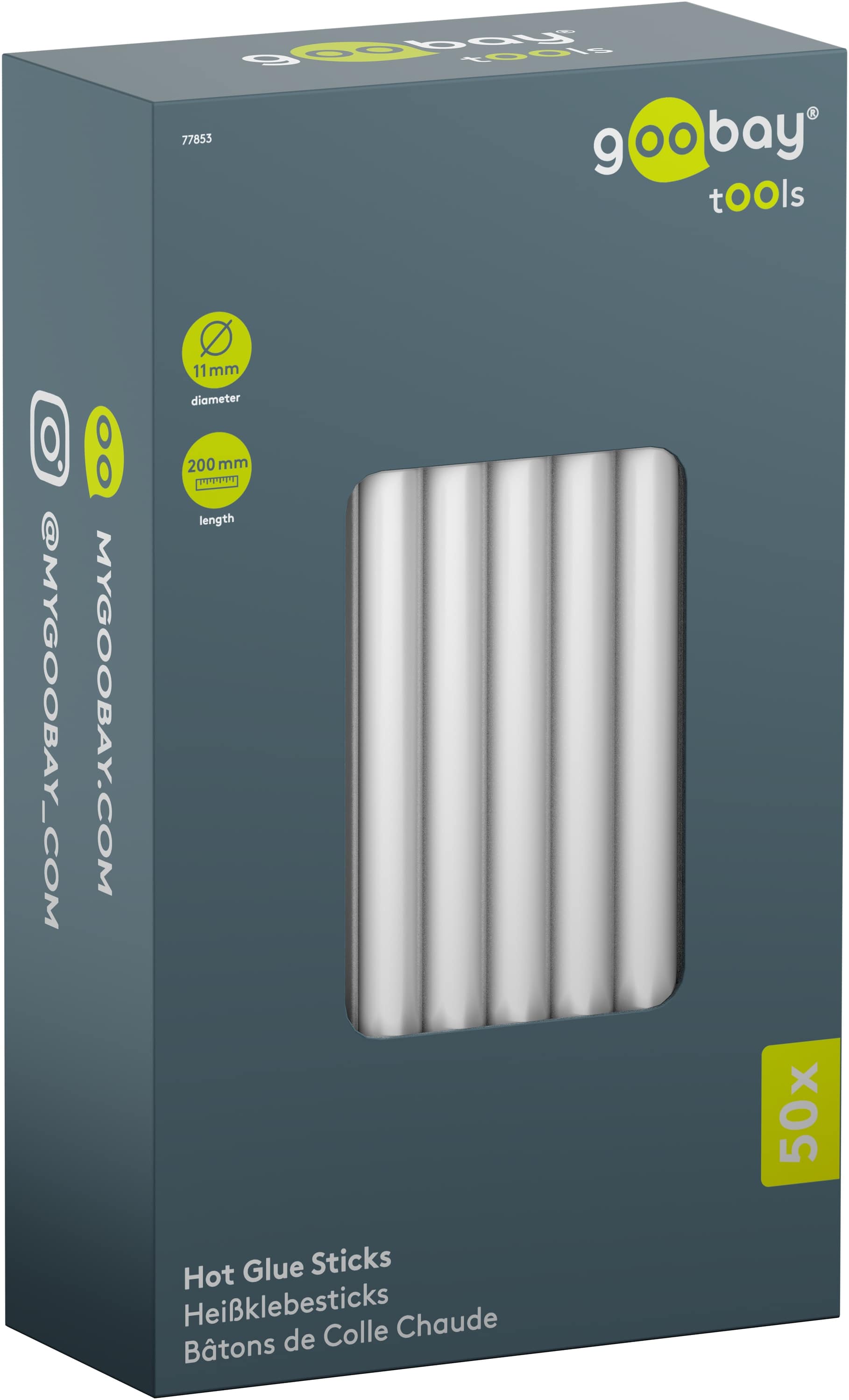 GOOBAY TOOLS Heißklebesticks, 77853, 11 mm, 50 Stück GOOBAY TOOLS Heißklebesticks, 77853, 11 mm, 50 Stück
