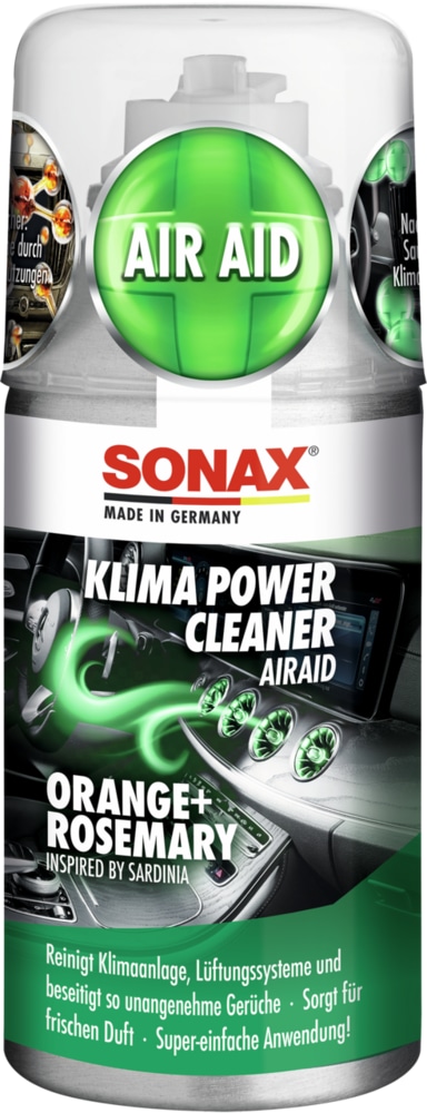 SONAX Klimaanlagenreiniger KlimaPowerCleaner AirAid, 03230000, Orange+Rosemary, 100 ml SONAX Klimaanlagenreiniger KlimaPowerCleaner AirAid, 03230000, Orange+Rosemary, 100 ml
