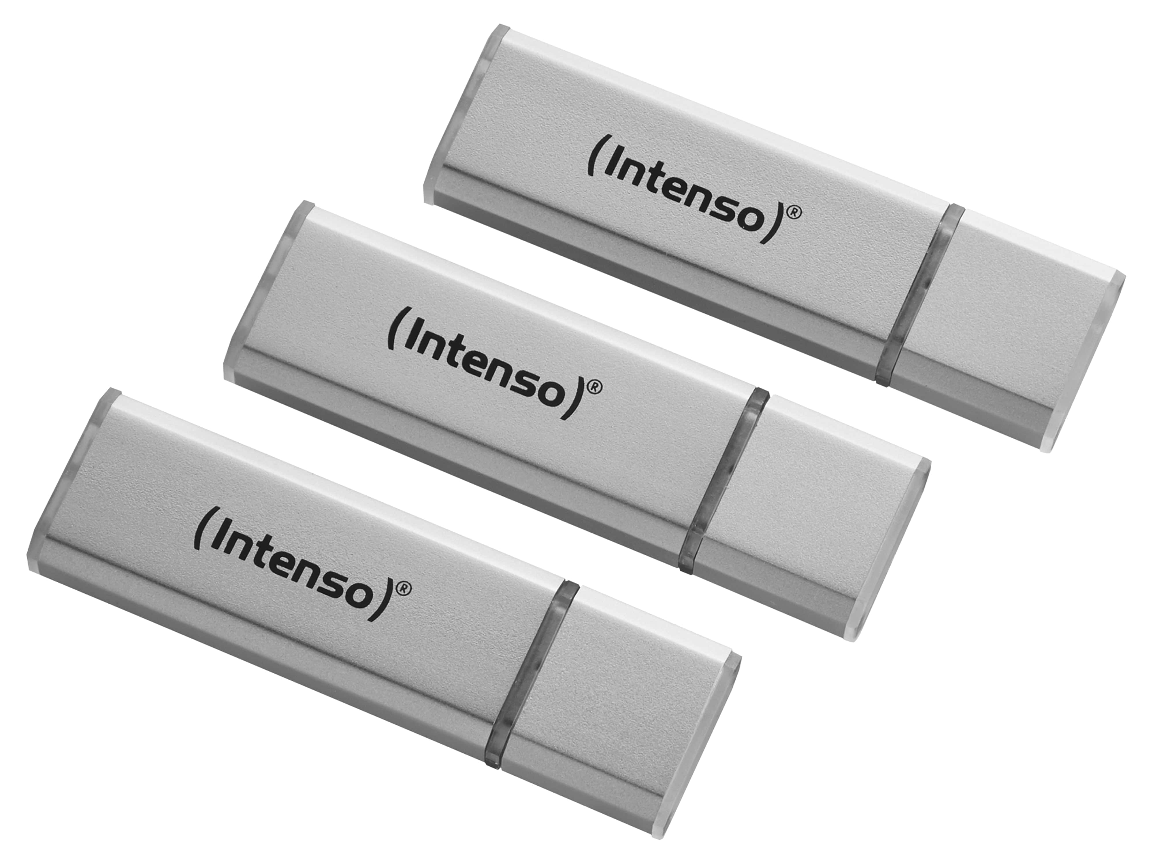 INTENSO USB-Stick Alu Line 3521473 USB 2.0 16GB 3erPack silber INTENSO USB 2.0-Stick Alu Line, 16 GB, 3er Pack, silber