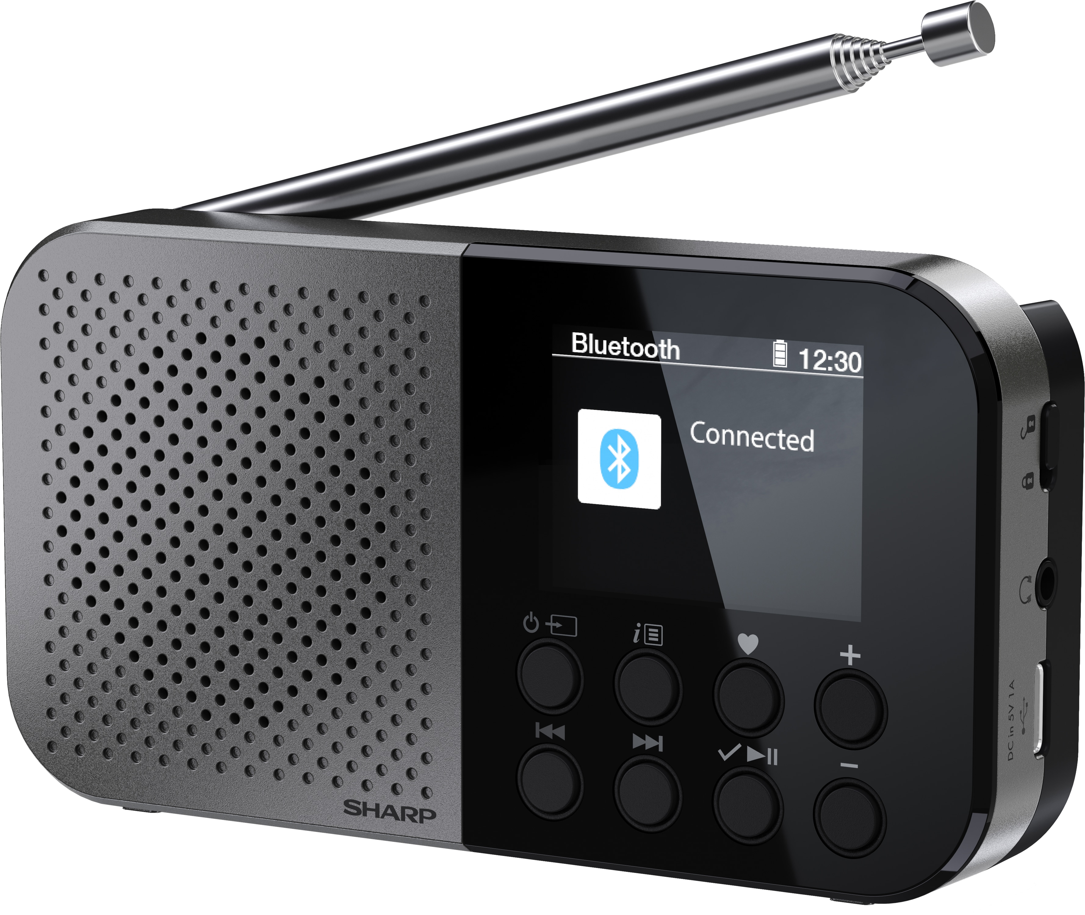 SHARP Digitalradio-tragbar DR-P520, schwarz, DAB+, Bluetooth, USB-C SHARP Digitalradio-tragbar DR-P520, schwarz, DAB+, Bluetooth, USB-C