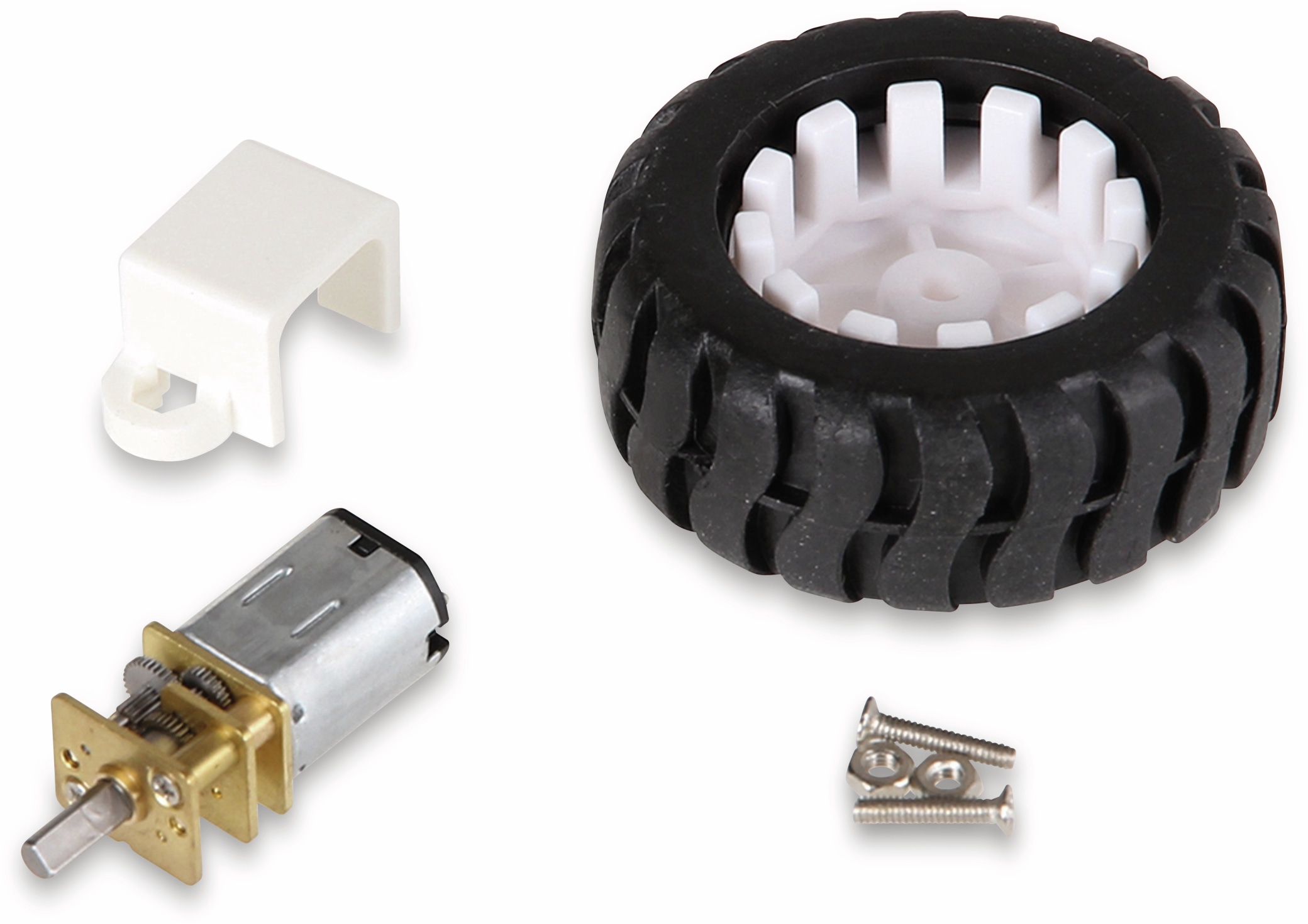 JOY-IT Mini Metallgetriebemotor mit Rad und Halter JOY-IT Mini Metallgetriebemotor mit Rad und Halter