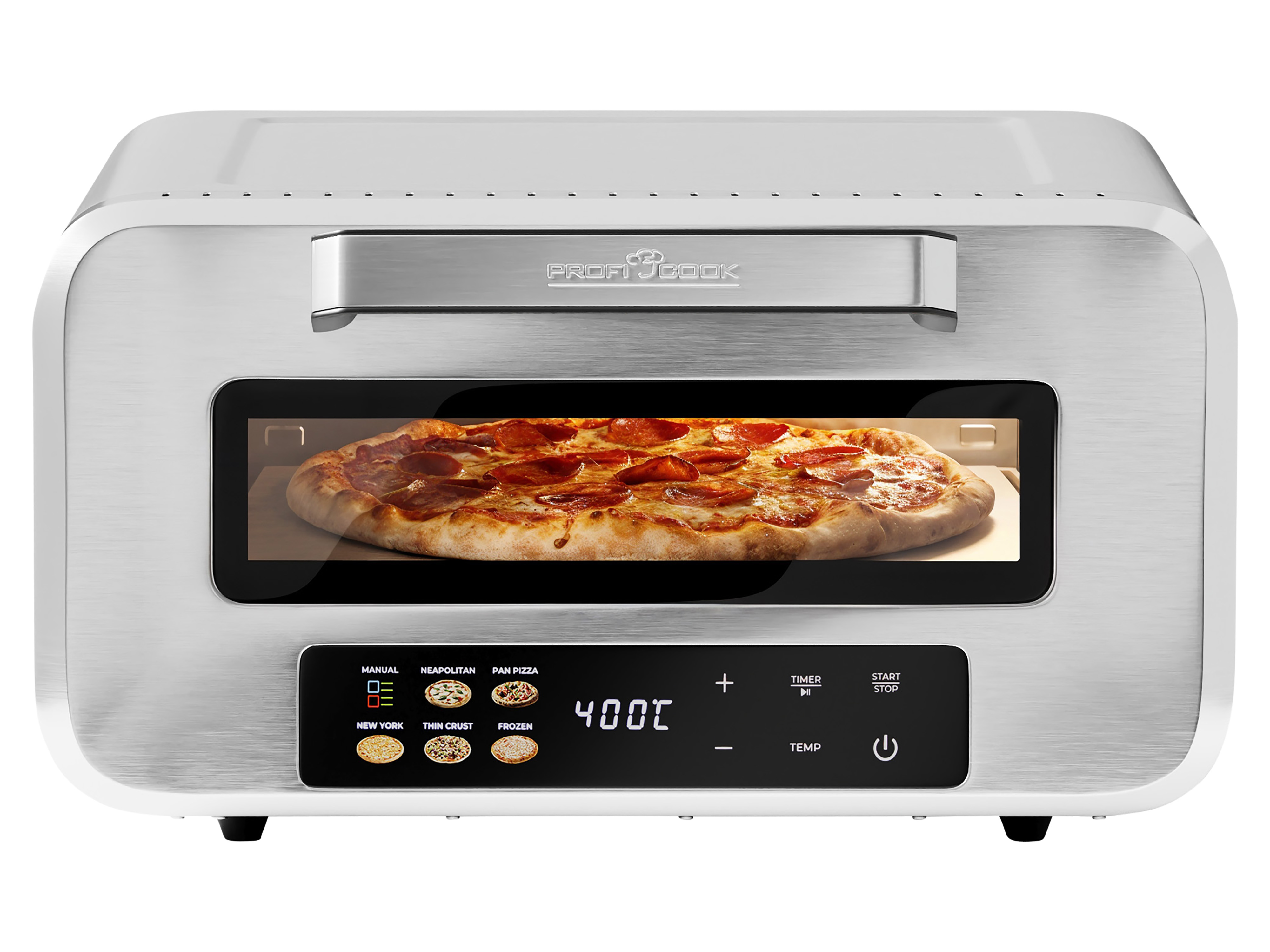 PROFI COOK Pizzaofen PC-PO 1323, inkl. Pizzastein & Pizzaheber, 400°C PROFICOOK Pizzaofen PC-PO 1323, inkl. Pizzastein & Pizzaheber, 400°C