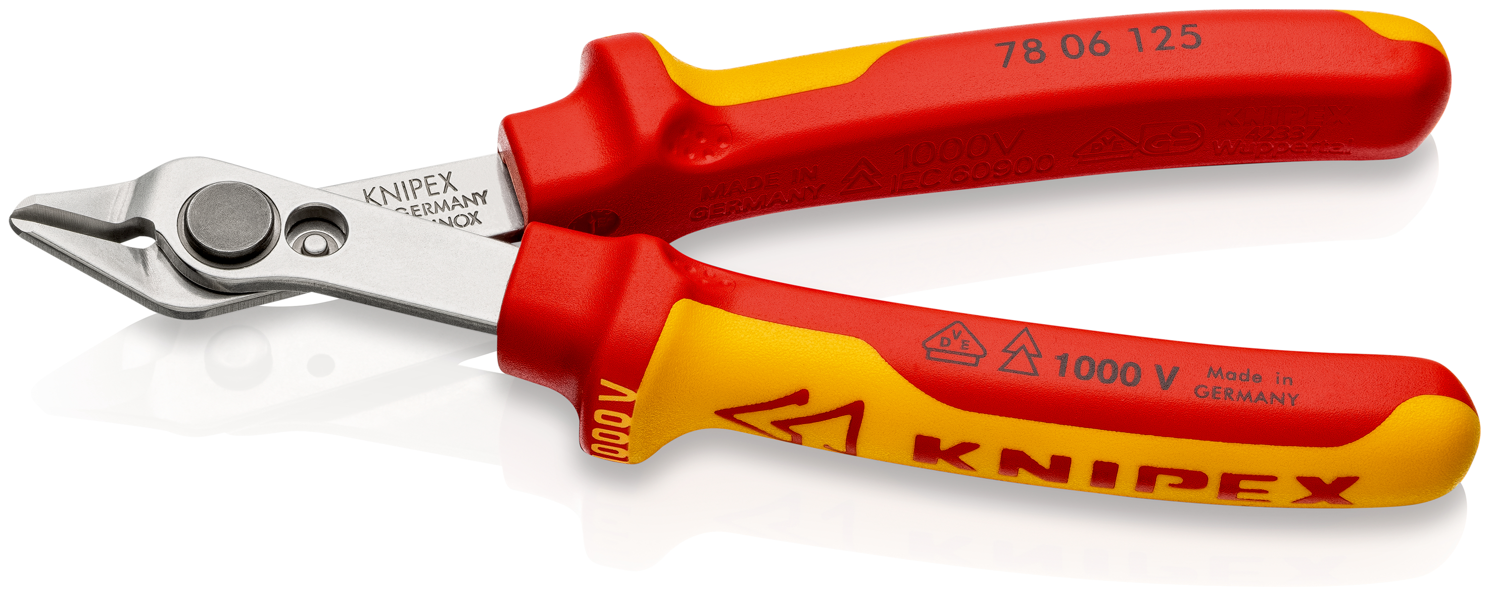 KNIPEX Seitenschneider Electronic Super Knips VDE, 78 06 125, 125 mm