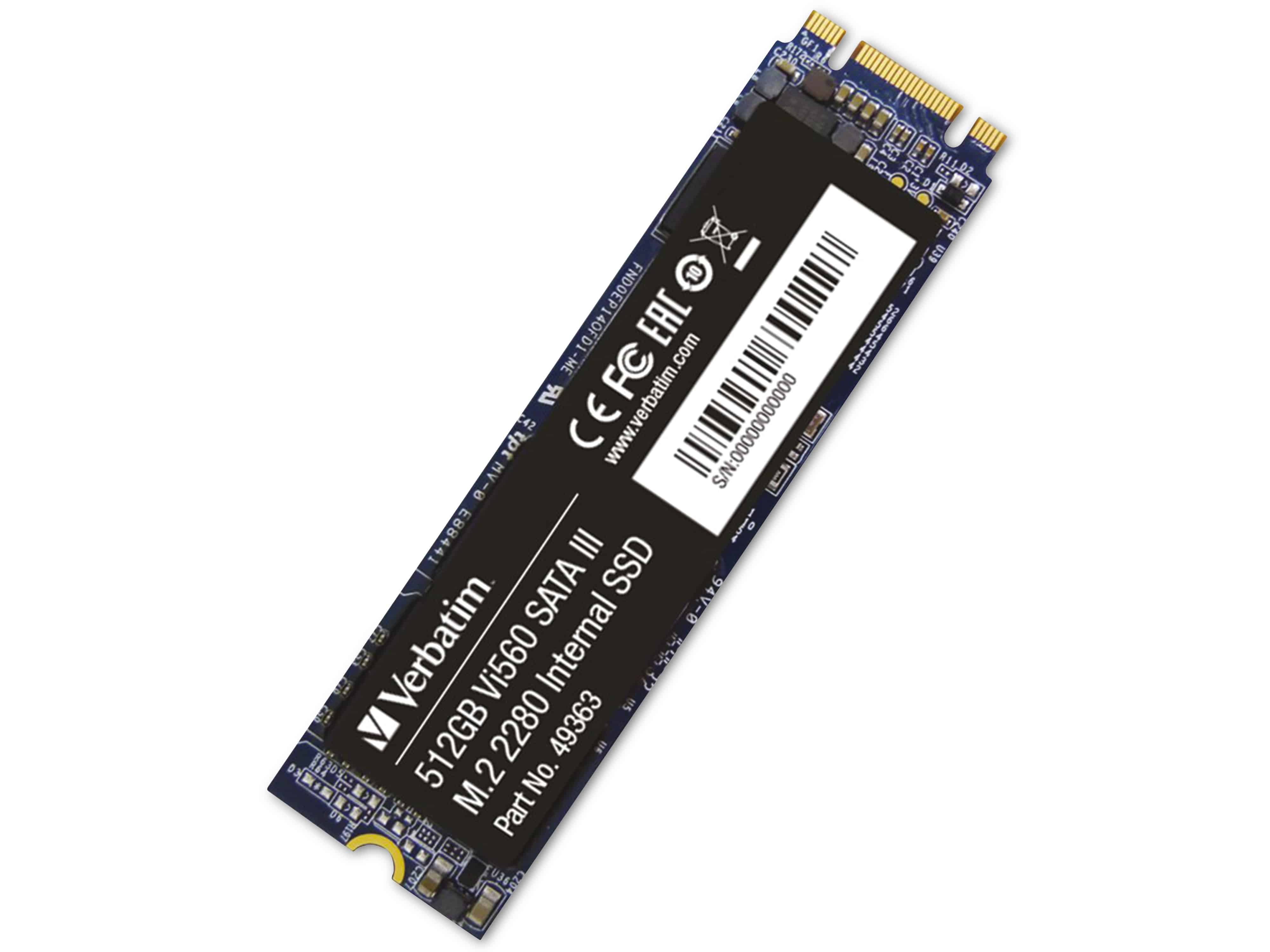 VERBATIM M.2 SSD Vi560, 512 GB VERBATIM M.2 SSD Vi560, 512 GB