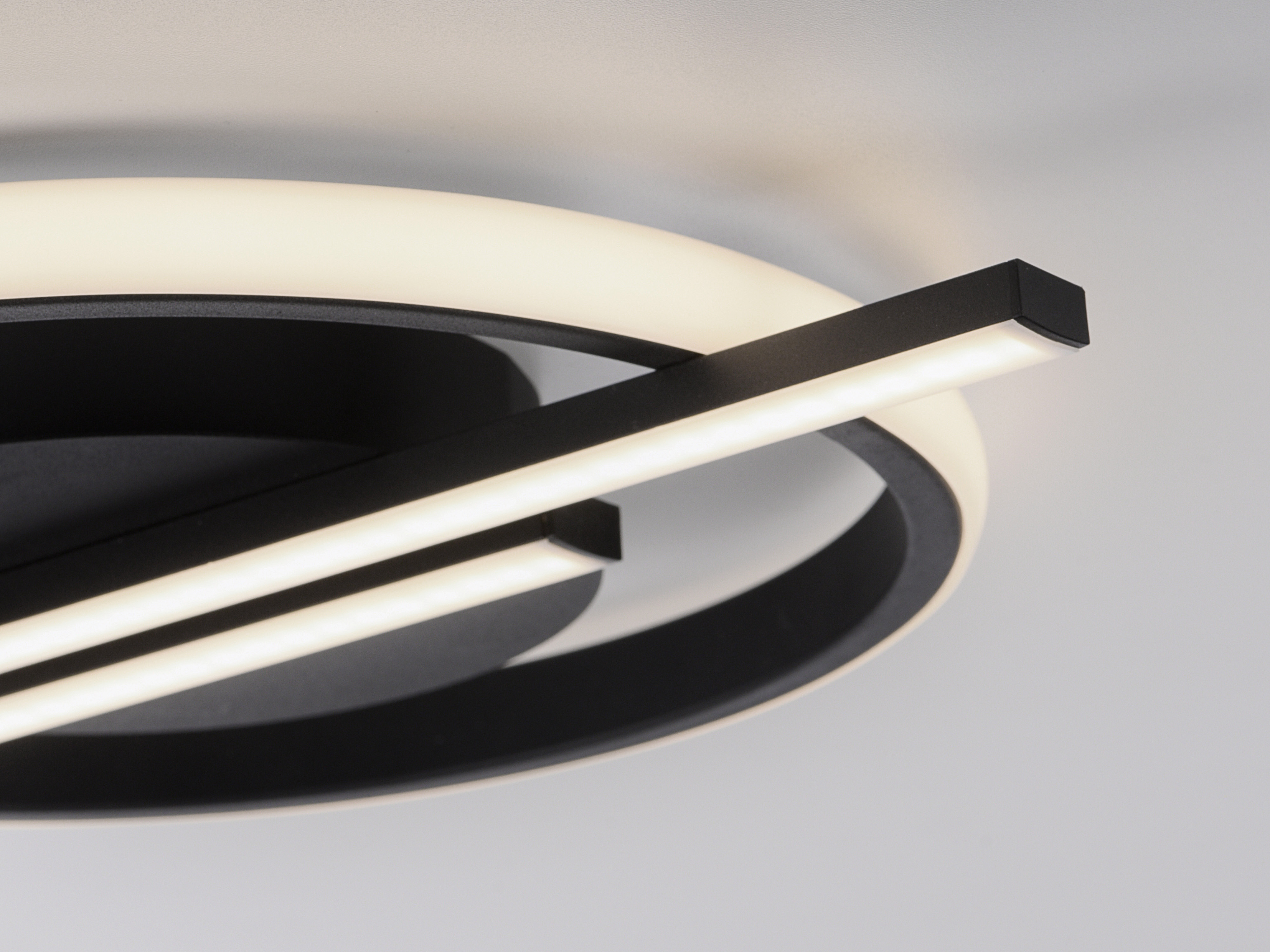 JUST LIGHT LED-Deckenleuchte 14130-18 schwarz, 17,5 W, 2100 lm, 3000 K, Dimmbar