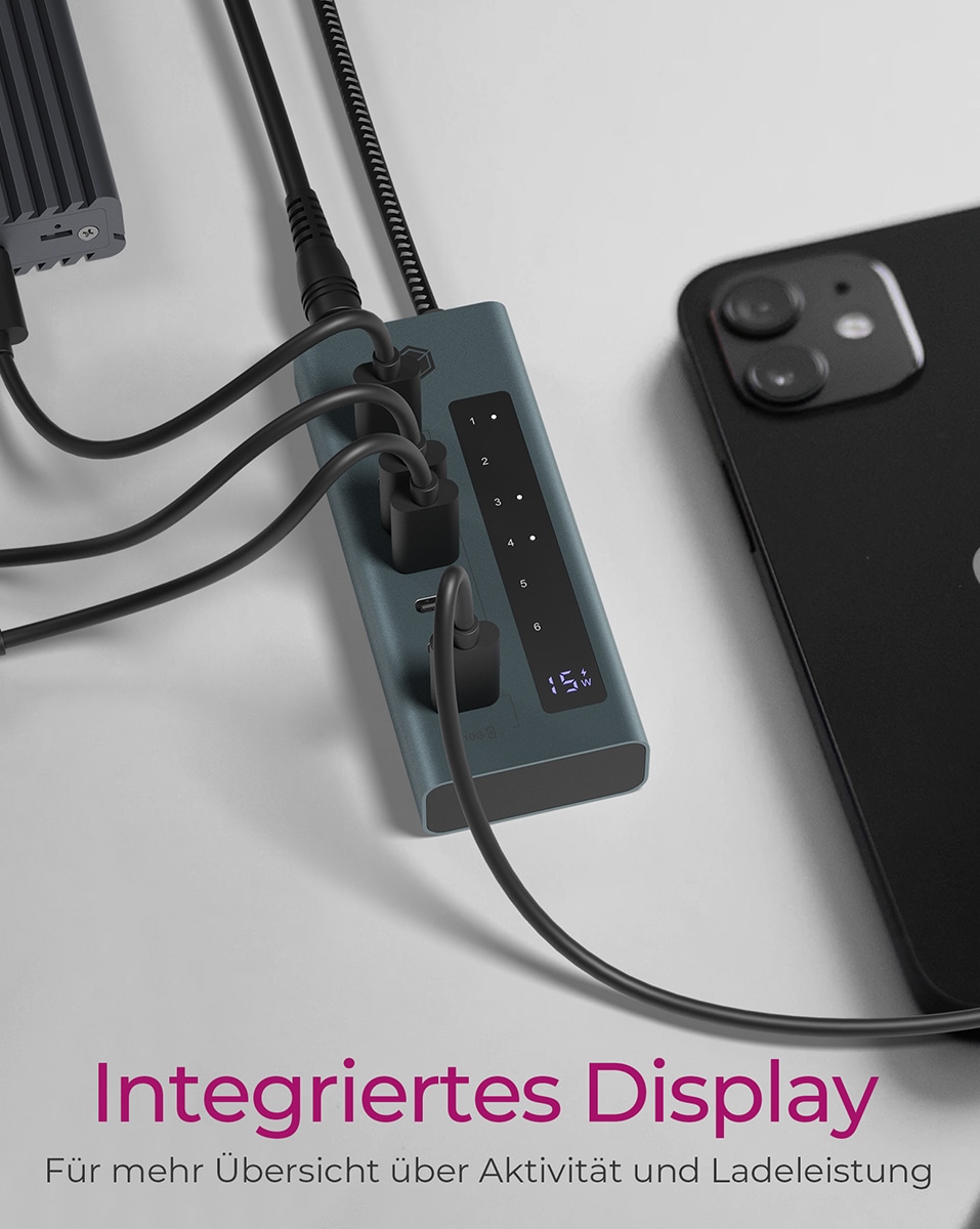 ICY BOX USB 3.2 HUB IB-HUB1457-C31 7Port ICY BOX USB 3.2 HUB IB-HUB1457-C31 7Port