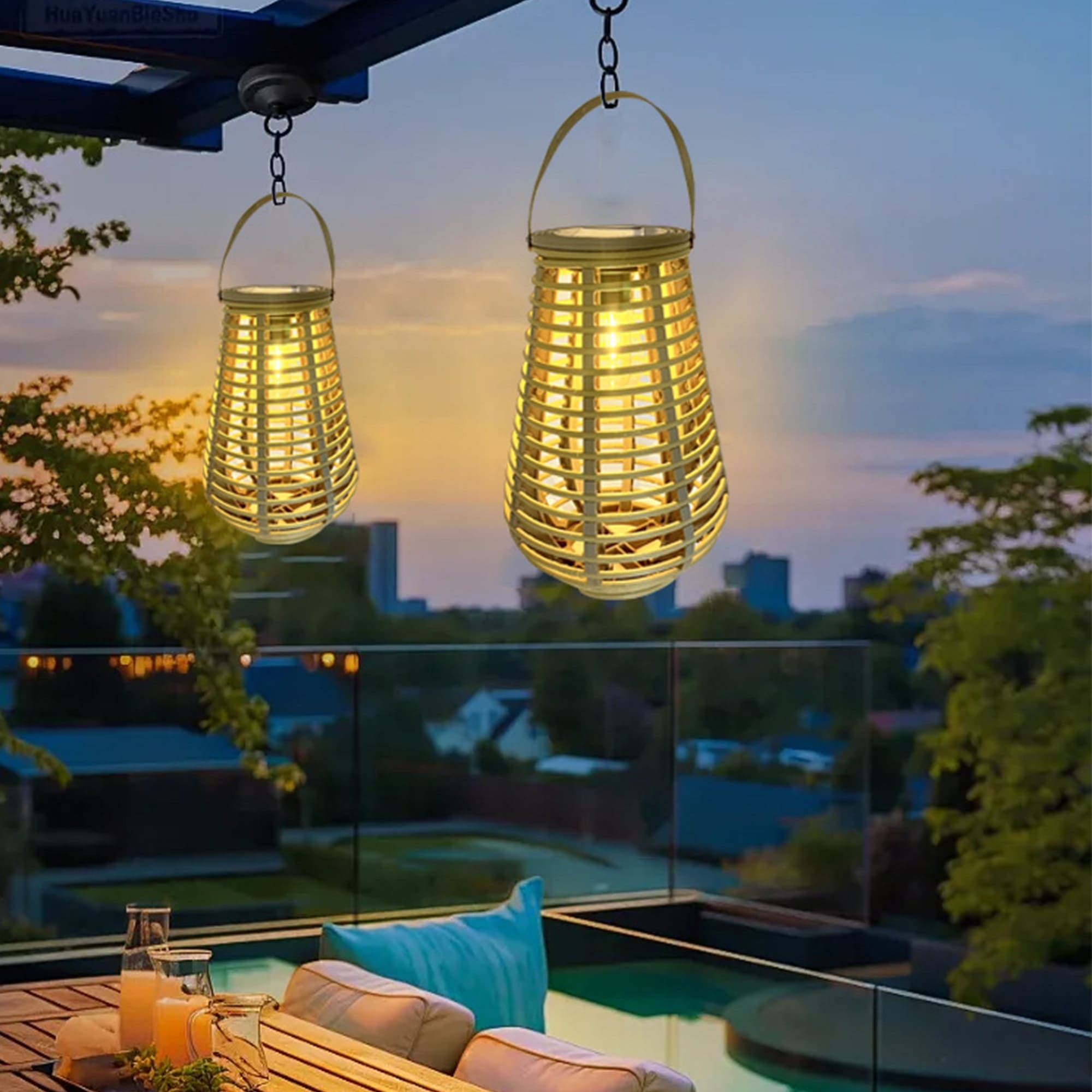 SOLAR LICHTER Solar LED-Akku-Rattanleuchte Solar M, 2700 K SOLAR LICHTER Solar LED-Akku-Rattanleuchte MSolar, 2700 K