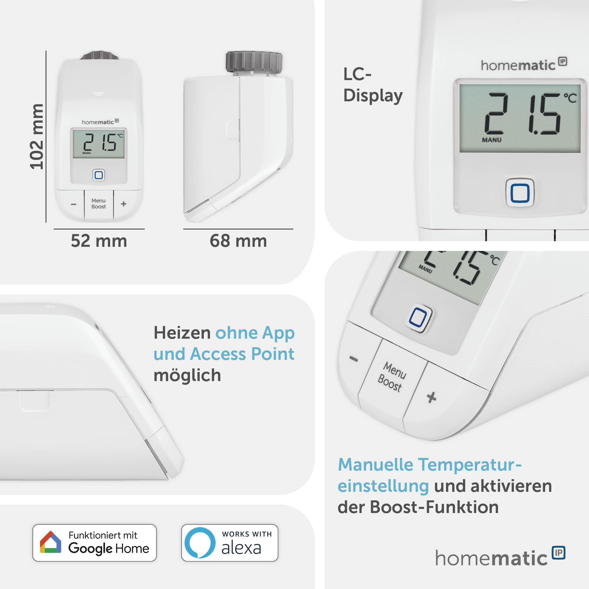 HOMEMATIC IP Smart Home 153412A0, Heizkörperthermostat Basic HOMEMATIC IP Smart Home 153412A0, Heizkörperthermostat Basic