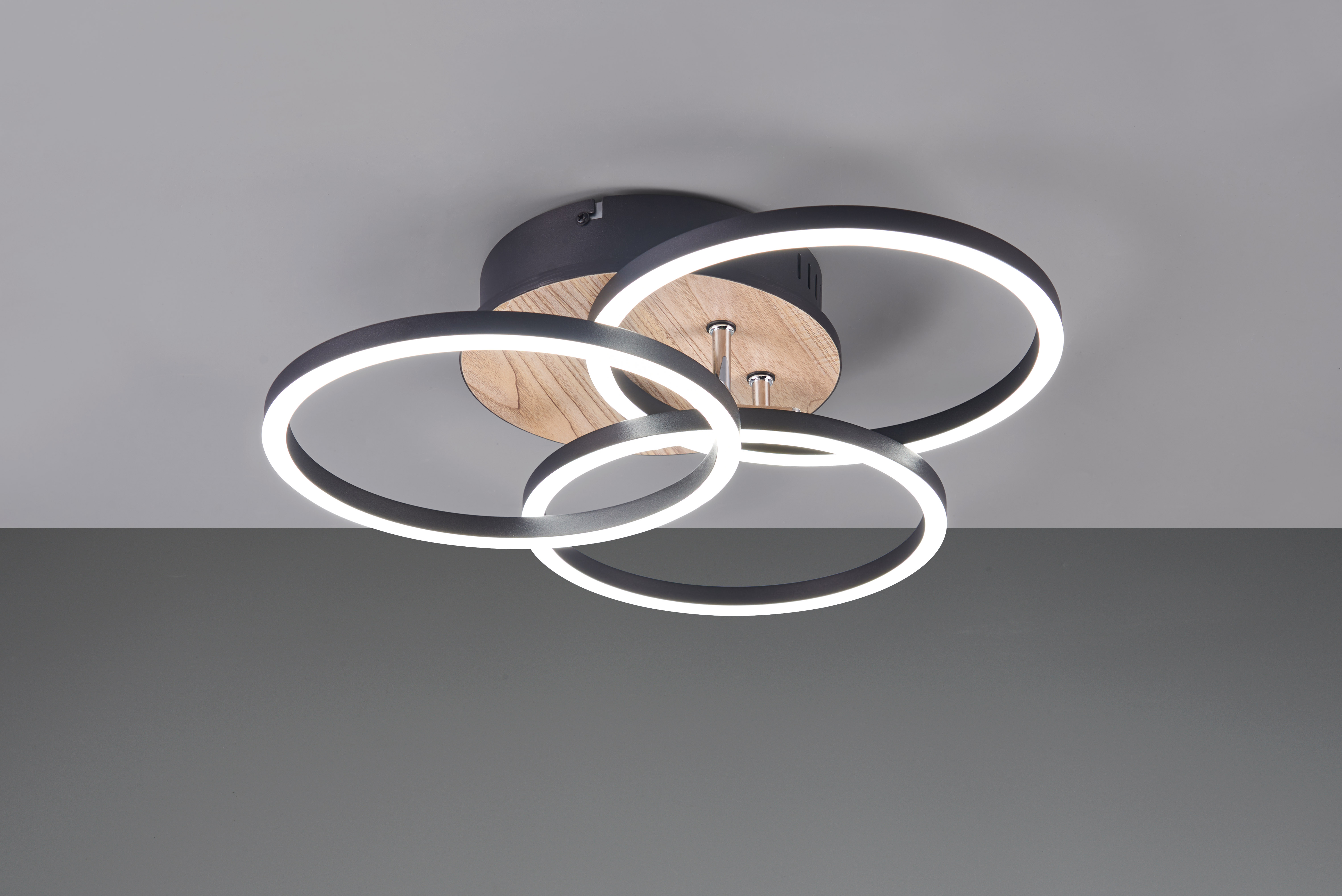 REALITY LED-Deckenleuchte Circle R62823135 Schwarz-Holzoptik, 27 W, 3200 lm CCT REALITY LED-Deckenleuchte Circle R62823135 Schwarz-Holzoptik, 27 W, 3200 lm CCT