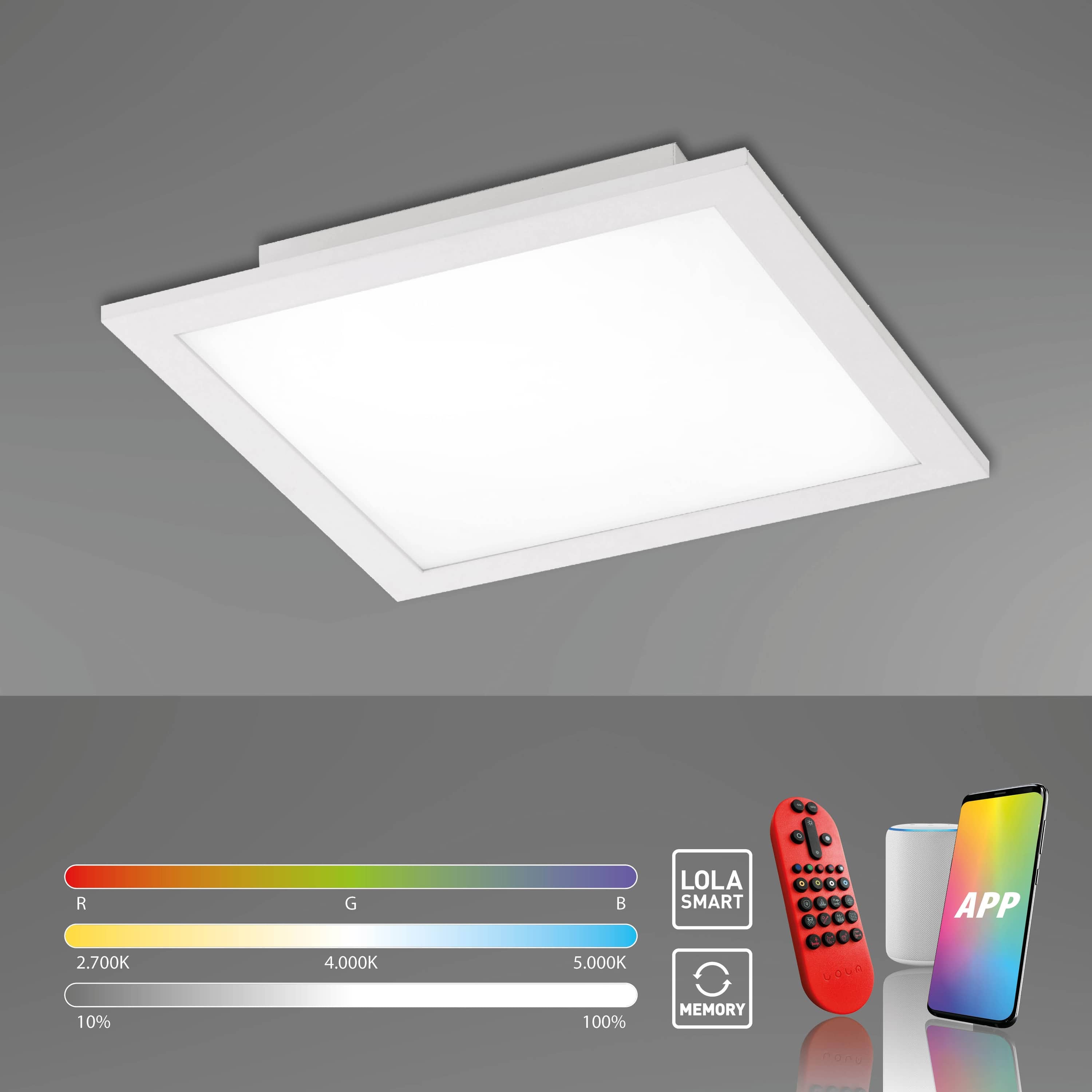 JUST LIGHT LED-Deckenleuchte 14680-16 weiss, 15 W, 2100 lm, CCT, RGB, Smart Home JUST LIGHT LED-Deckenleuchte 14680-16 weiss, 15 W, 2100 lm, CCT, RGB, Smart Home