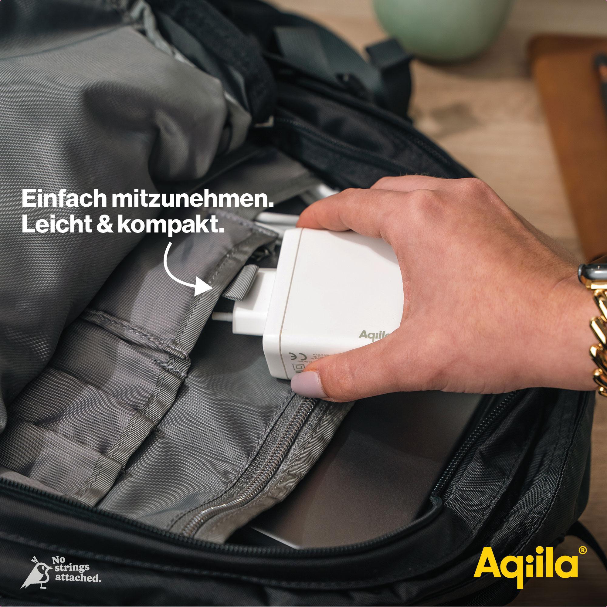 AQIILA USB-Lader Chargebird W4, 120 W, 3-fach, 2x USB-C, 1x USB-A AQIILA USB-Lader Chargebird W4, 120 W, 3-fach, 2x USB-C, 1x USB-A