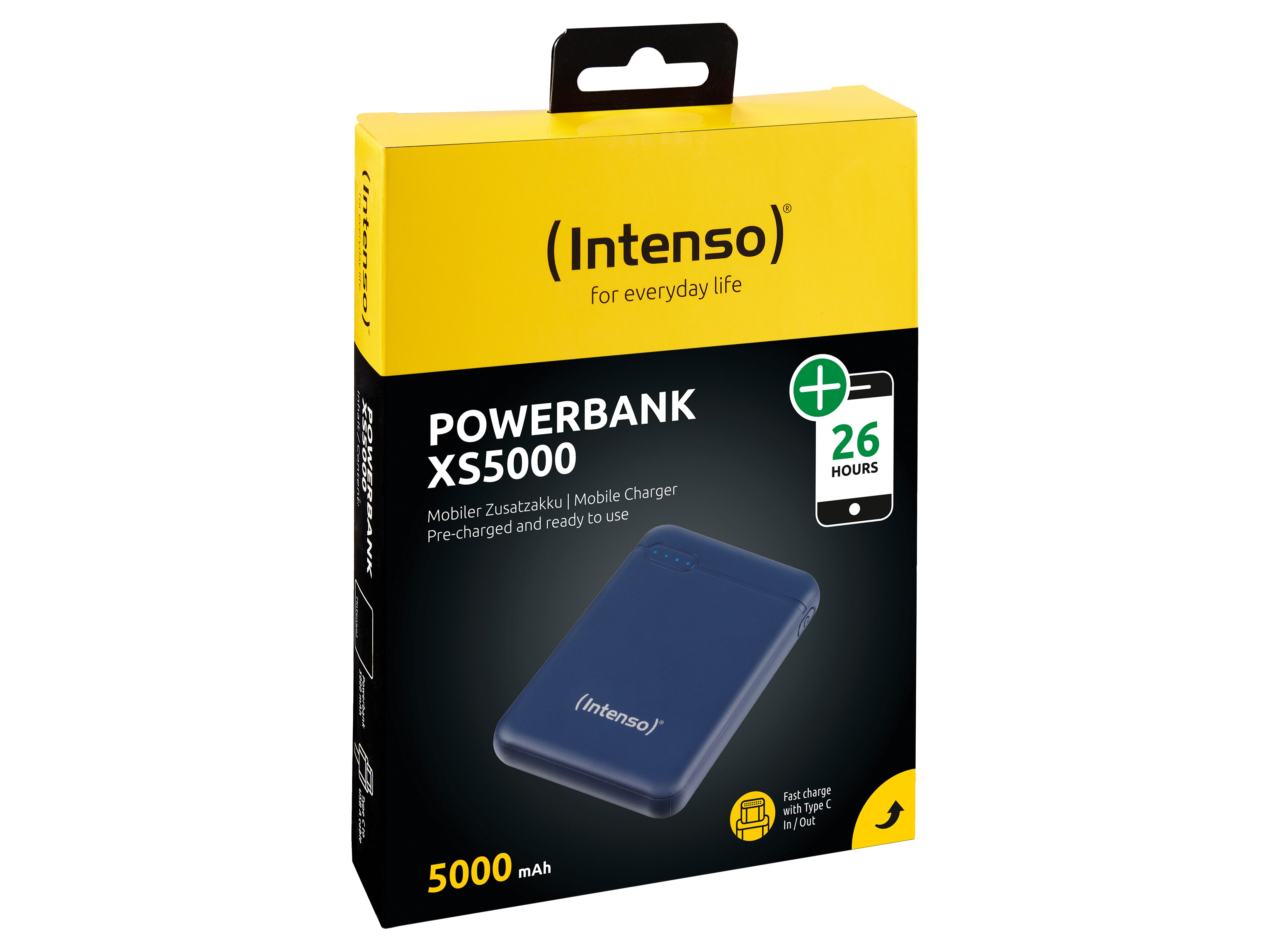 INTENSO USB Powerbank 7313525 XS 5000, 5.000 mAh, dunkelblau INTENSO USB Powerbank 7313525 XS 5000, 5.000 mAh, dunkelblau