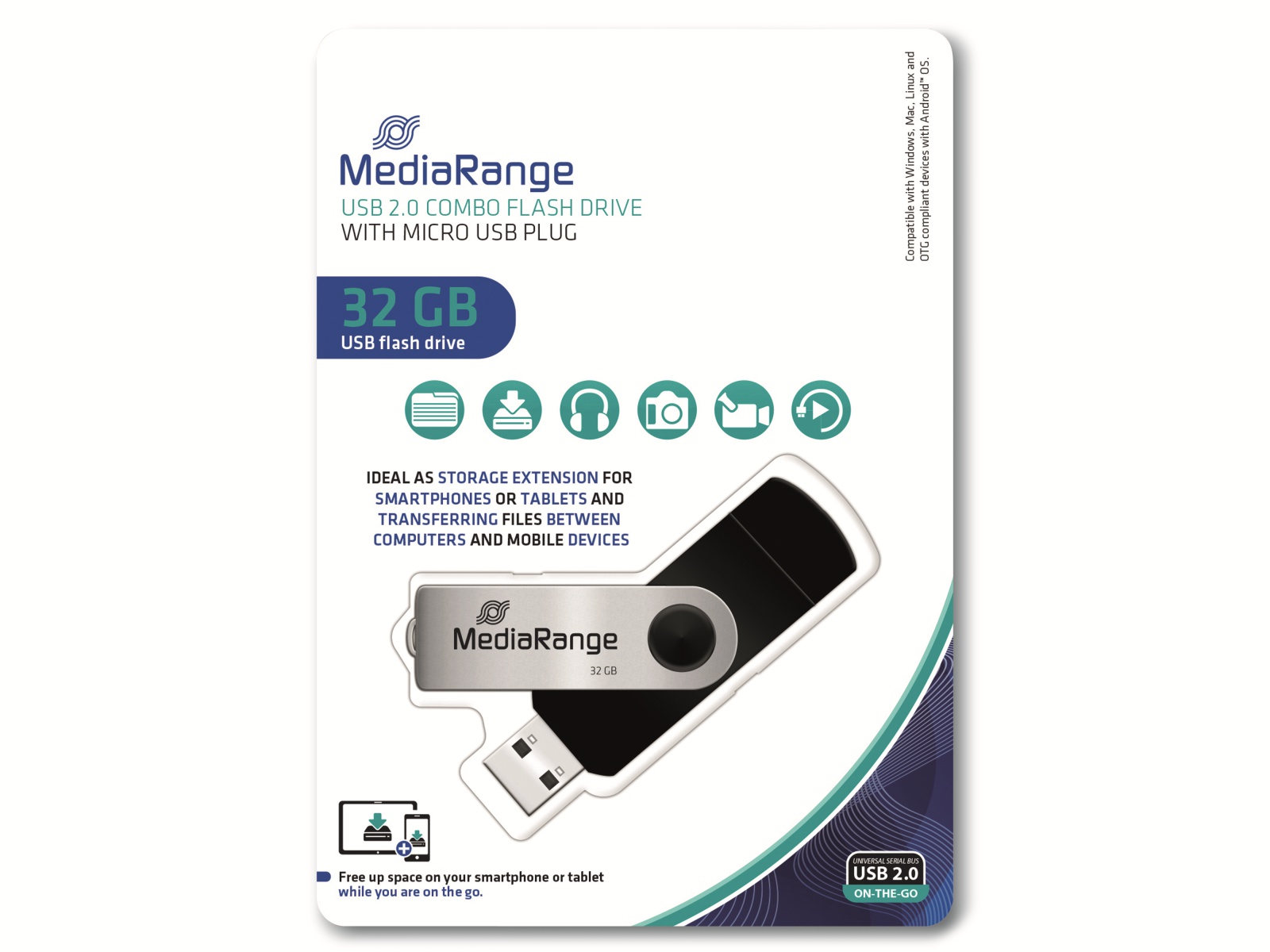 MEDIARANGE USB-Stick MR932-2, USB 2.0 und Micro, 32 GB MEDIARANGE USB-Stick MR932-2, USB 2.0 und Micro, 32 GB