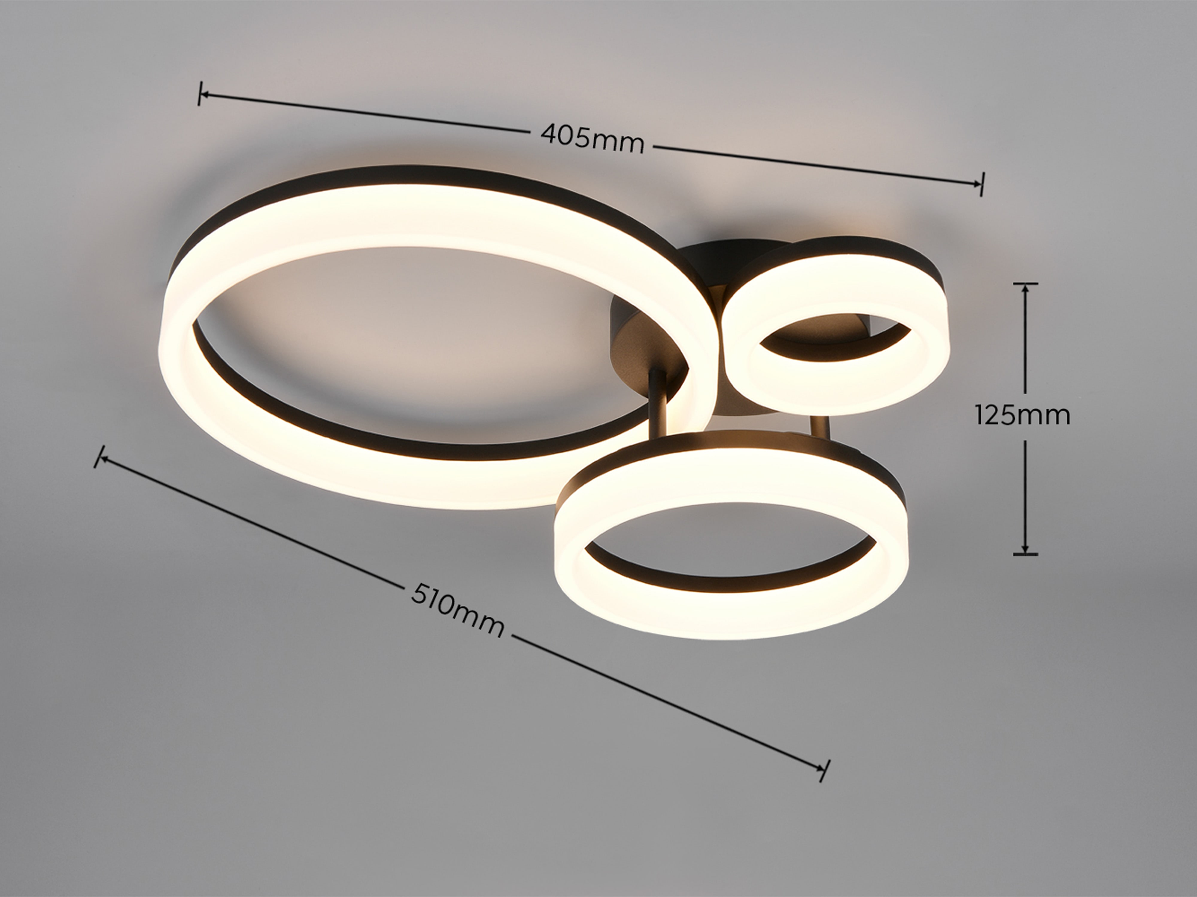 REALITY LED-Deckenleuchte Scope R63601332, 32W, 3000K, 4000lm, warmweiß, IP20, schwarz REALITY LED-Deckenleuchte Scope R63601332, 32W, 3000K, 4000lm, warmweiß, IP20, schwarz