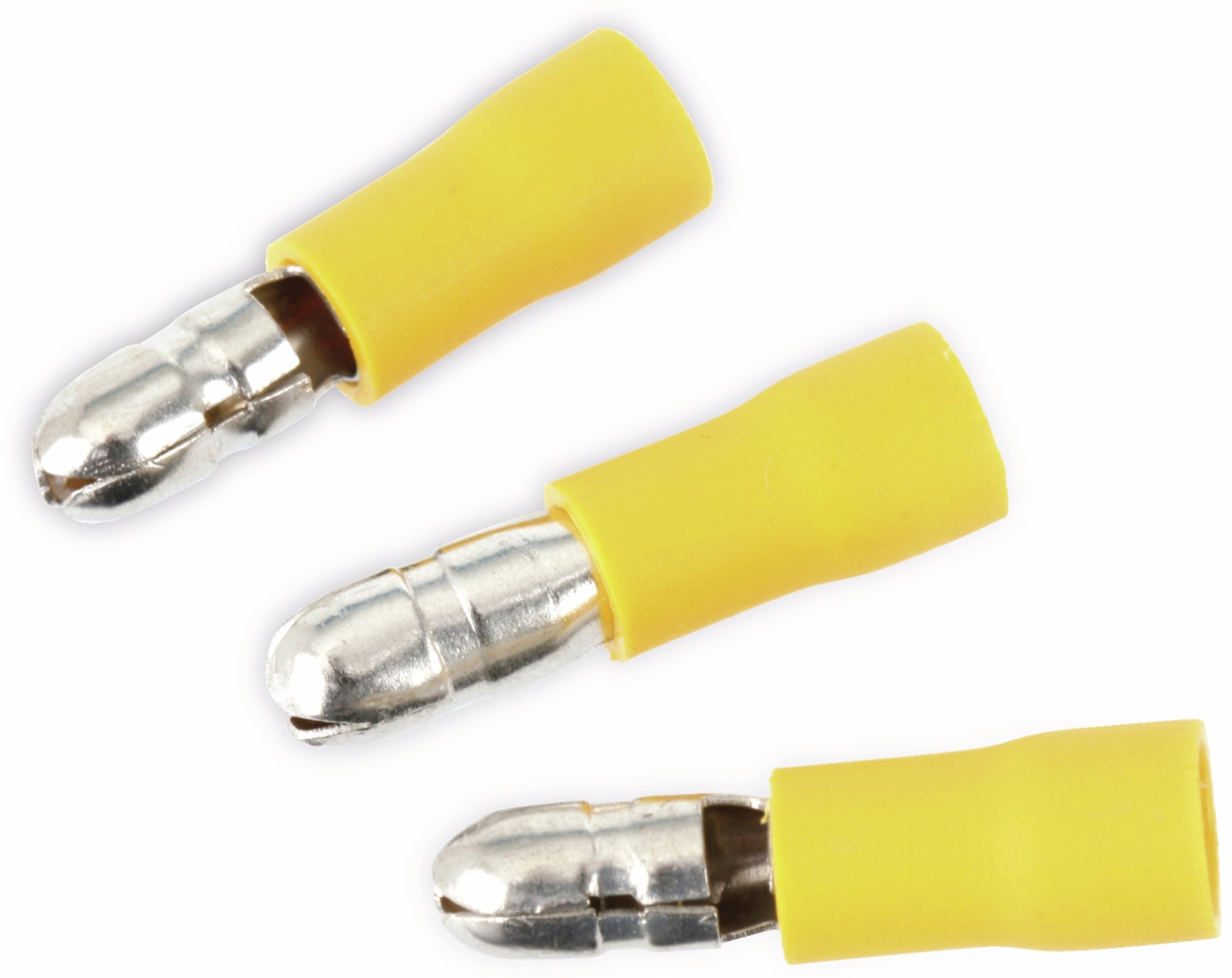 Rundstecker, Ø 5mm, gelb, 4...6mm², 10 Stück Rundstecker, gelb