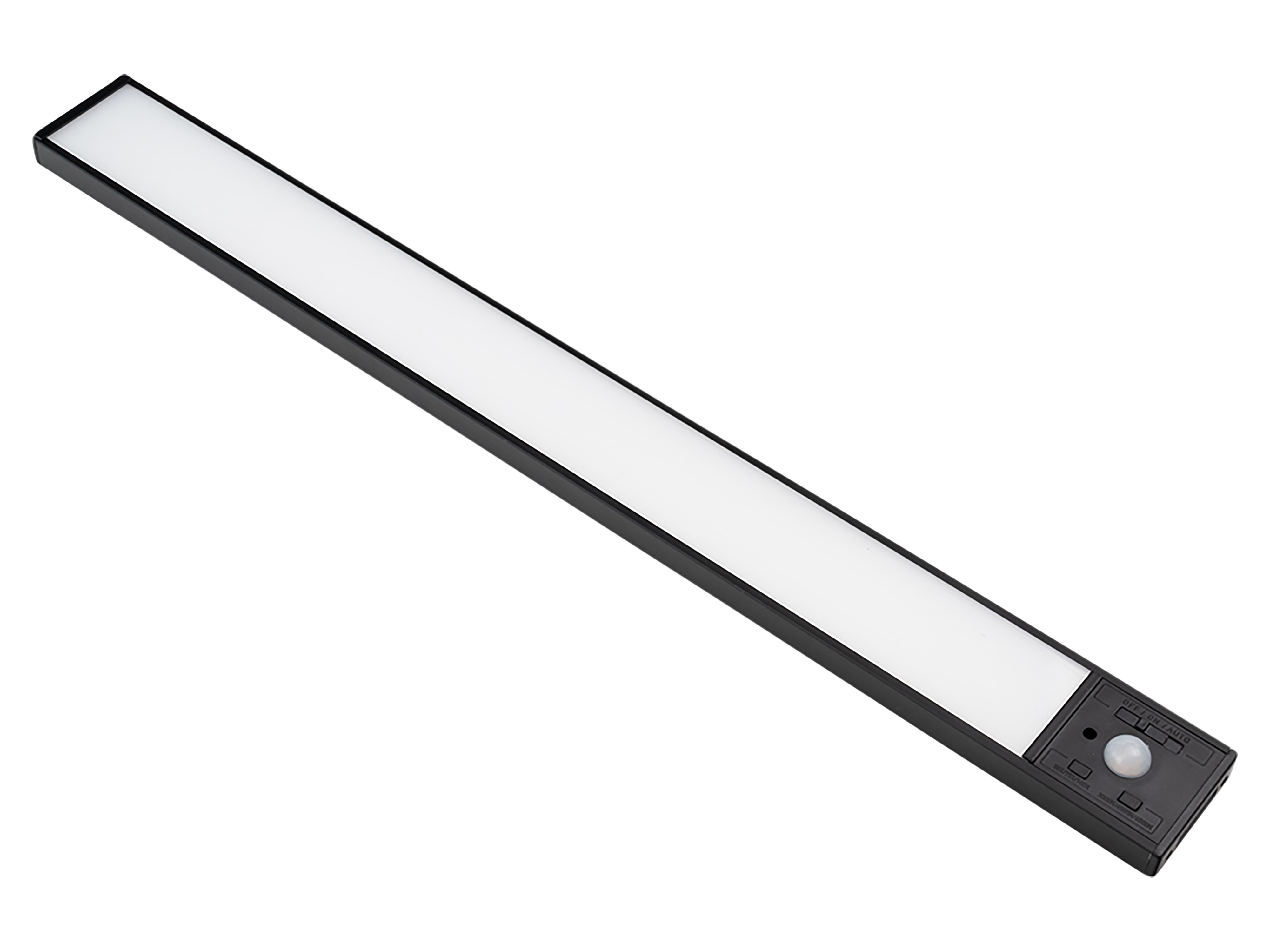 LUXULA LED-Schrankleuchte mit Bewegungsmelder, 3,3W, 1250lm, CCT, IP20, schwarz, 40cm