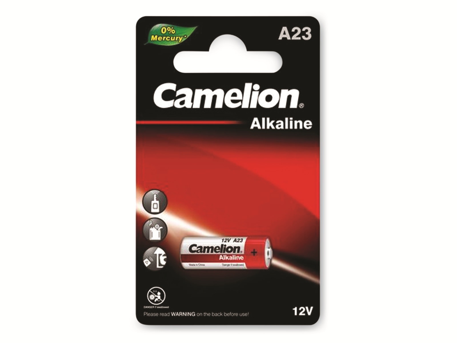 CAMELION 12V-Batterie, Plus Alkaline, A23, 1 Stück CAMELION 12V-Batterie, Plus Alkaline, A23, 1 Stück