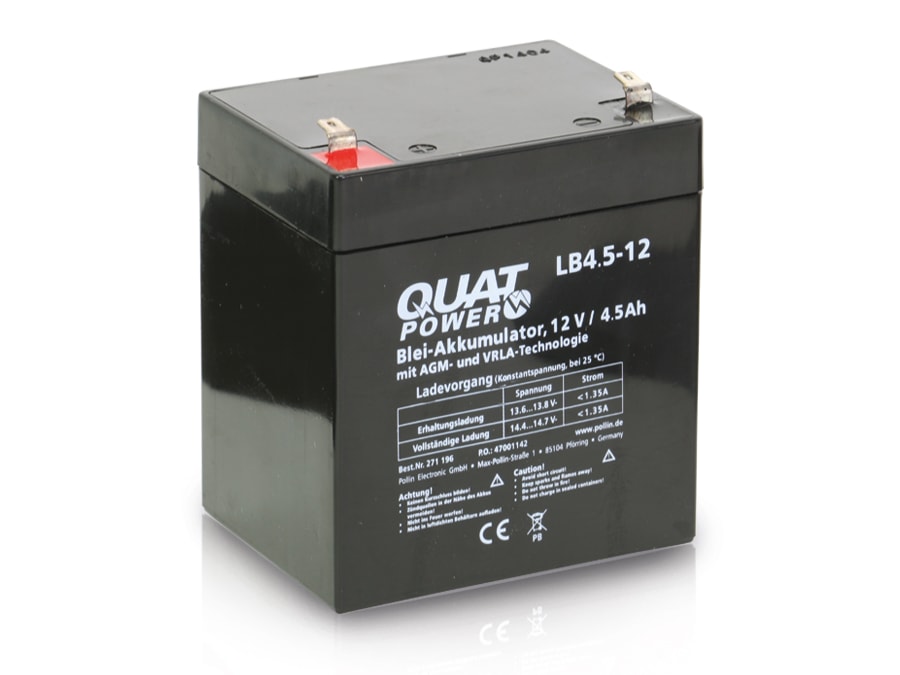 QUATPOWER Blei-Akkumulator LB4.5-12, 12 V-/4,5 Ah QUATPOWER Blei-Akkumulator LB4.5-12, 12 V-/4,5 Ah