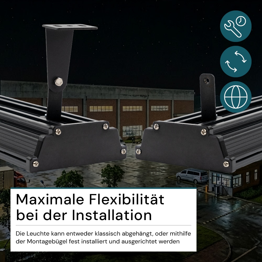 LUXULA LED-Hallenleuchte LX500141, HighBay, linear, 100W, 10000lm, 4000K