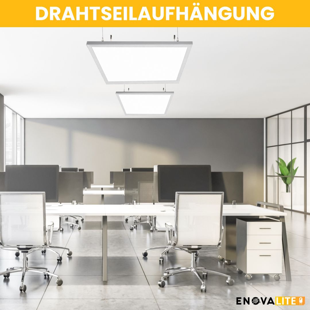 ENOVALITE LED-Panel, 36 W, 3600 lm, EEK: F, 620x620 mm, 3000 K, 90° Abstrahlwinkel, UGR >19 ENOVALITE LED-Panel, 36 W, 3600 lm, EEK: F, 620x620 mm, 3000 K