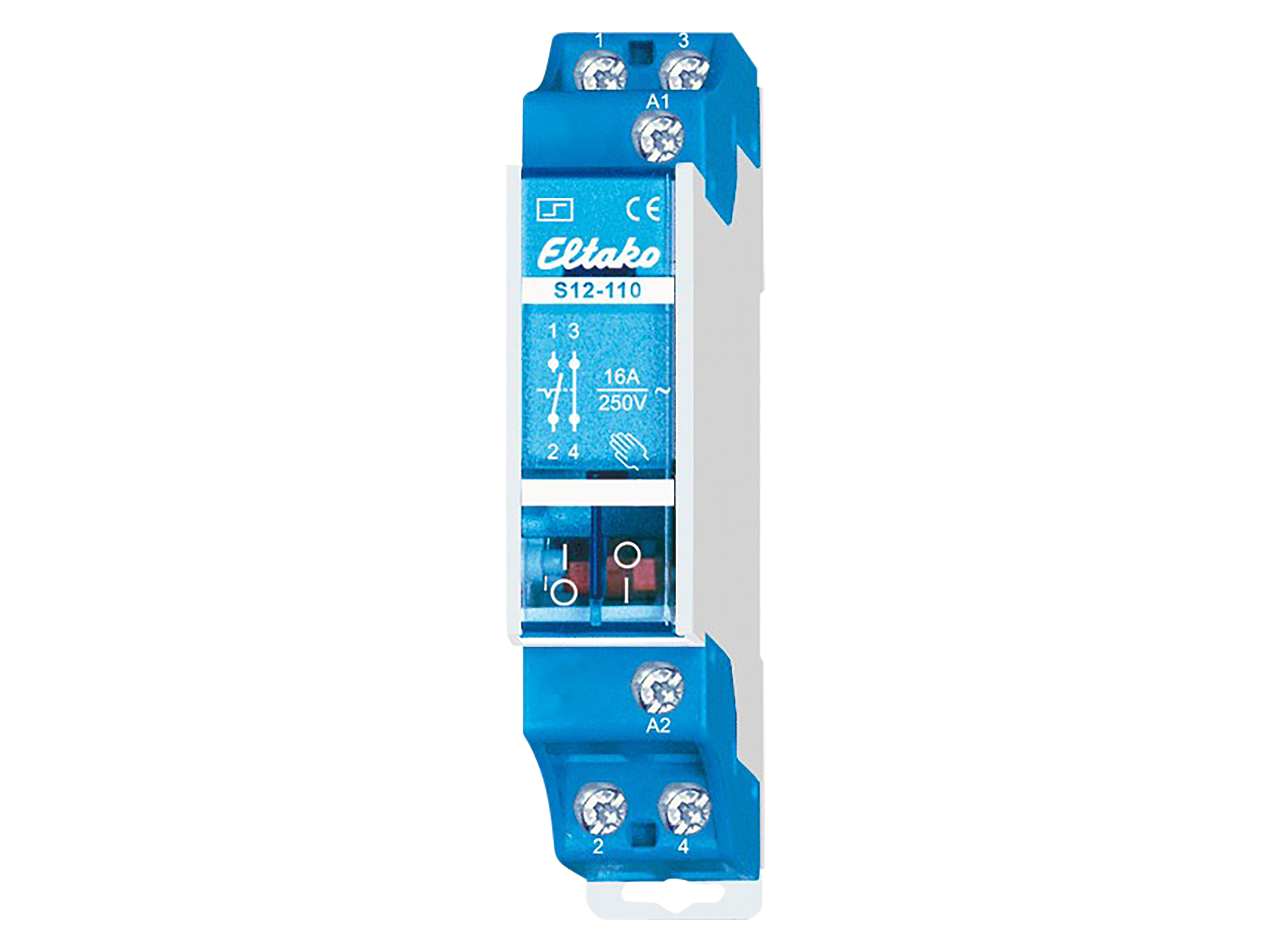 ELTAKO Stromstoßschalter S12-110-230V AC, 16A, 1S, 1Ö ELTAKO Stromstoßschalter S12-110-230V AC, 16A, 1S, 1Ö