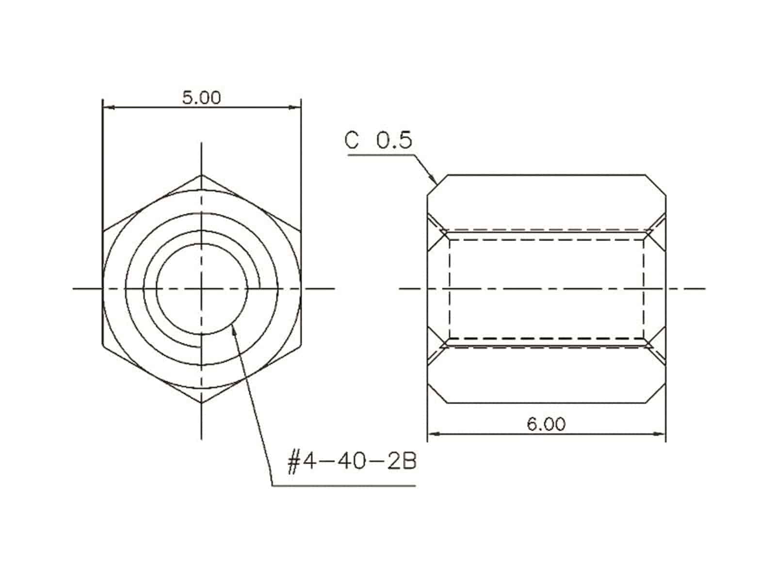 ECON CONNECT Befestigungsbolzen mit Innengewinden UNC 4-40 ECON CONNECT Befestigungsbolzen mit Innengewinden UNC 4-40