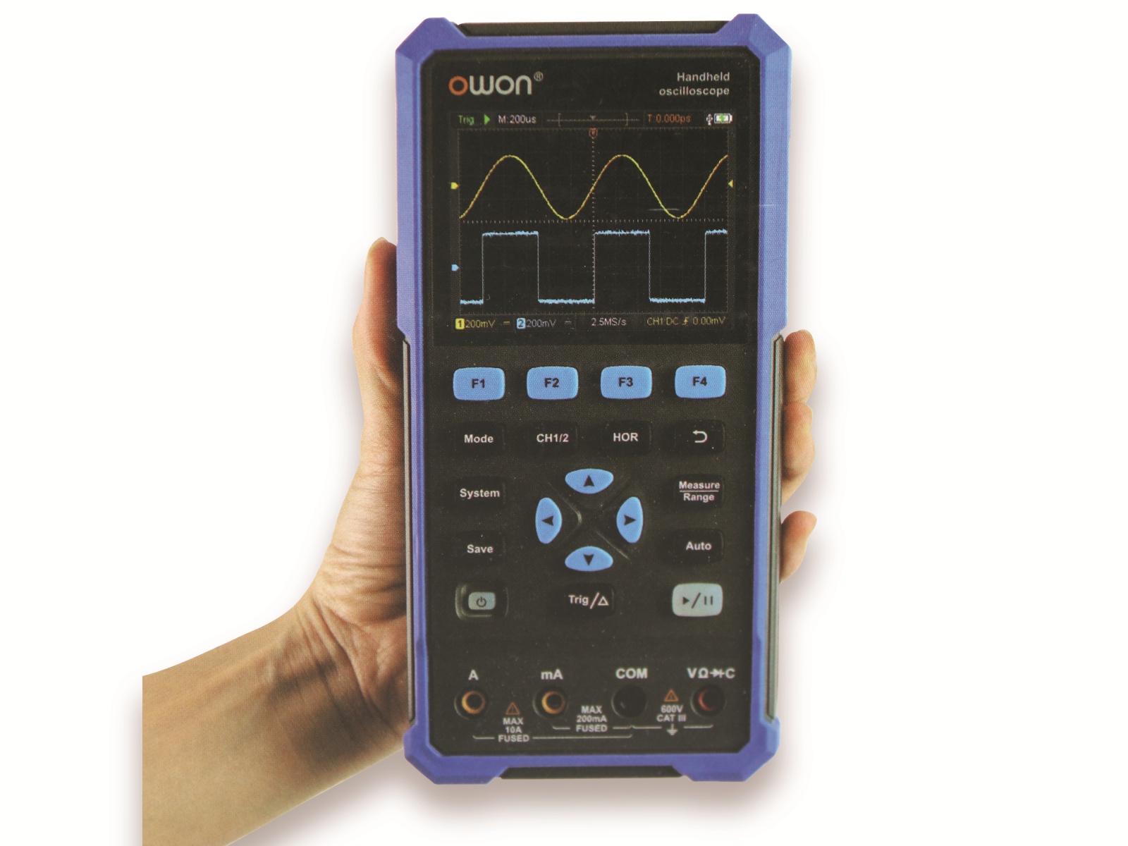OWON LCD-Oszilloskop mit Multimeter, HDS242, 2-Kanal, 40 MHz OWON LCD-Oszilloskop mit Multimeter, HDS242, 2-Kanal, 40 MHz