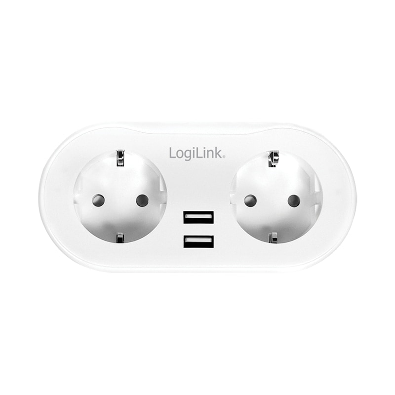 LOGILINK Funksteckdose SH0102, 2-fach, 2x USB, Smart LOGILINK Funksteckdose SH0102, 2-fach, 2x USB, Smart