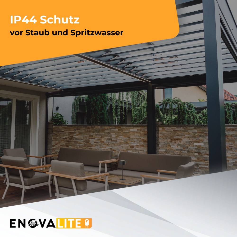 ENOVALITE LED-Akku-Tischleuchte, ELED700400, EEK: D dimmbar, CCT, schwarz ENOVALITE LED-Akku-Tischleuchte, ELED700400, EEK: D dimmbar, CCT, schwarz